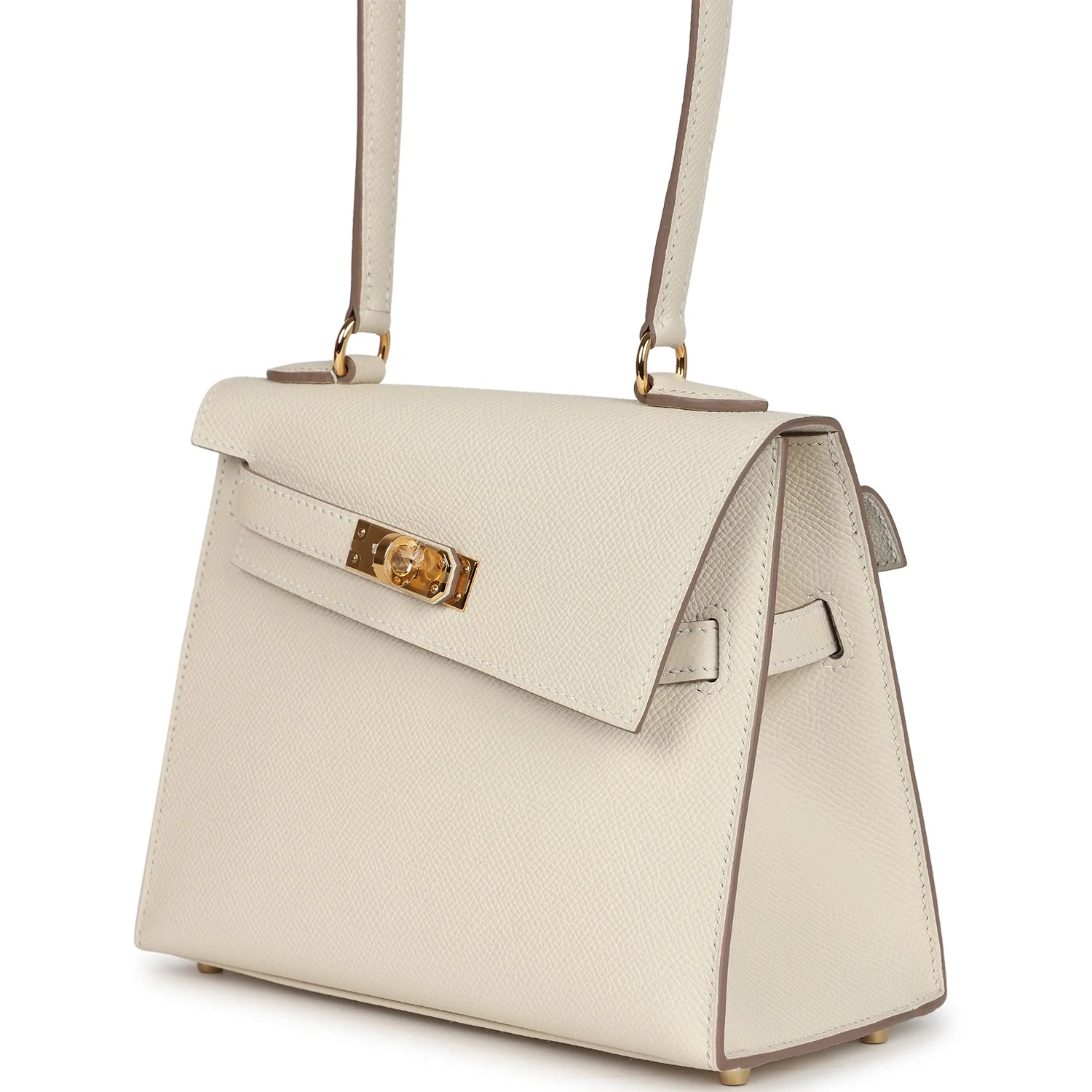 Replicate Hermes Kelly Sellier en Desordre 20 Craie Epsom Gold Hardware(1:1 replica)