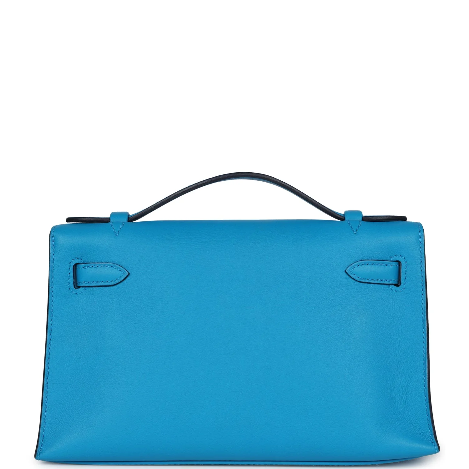 Replicate Hermes Kelly Pochette Bleu Frida Swift Gold Hardware(1:1 replica)