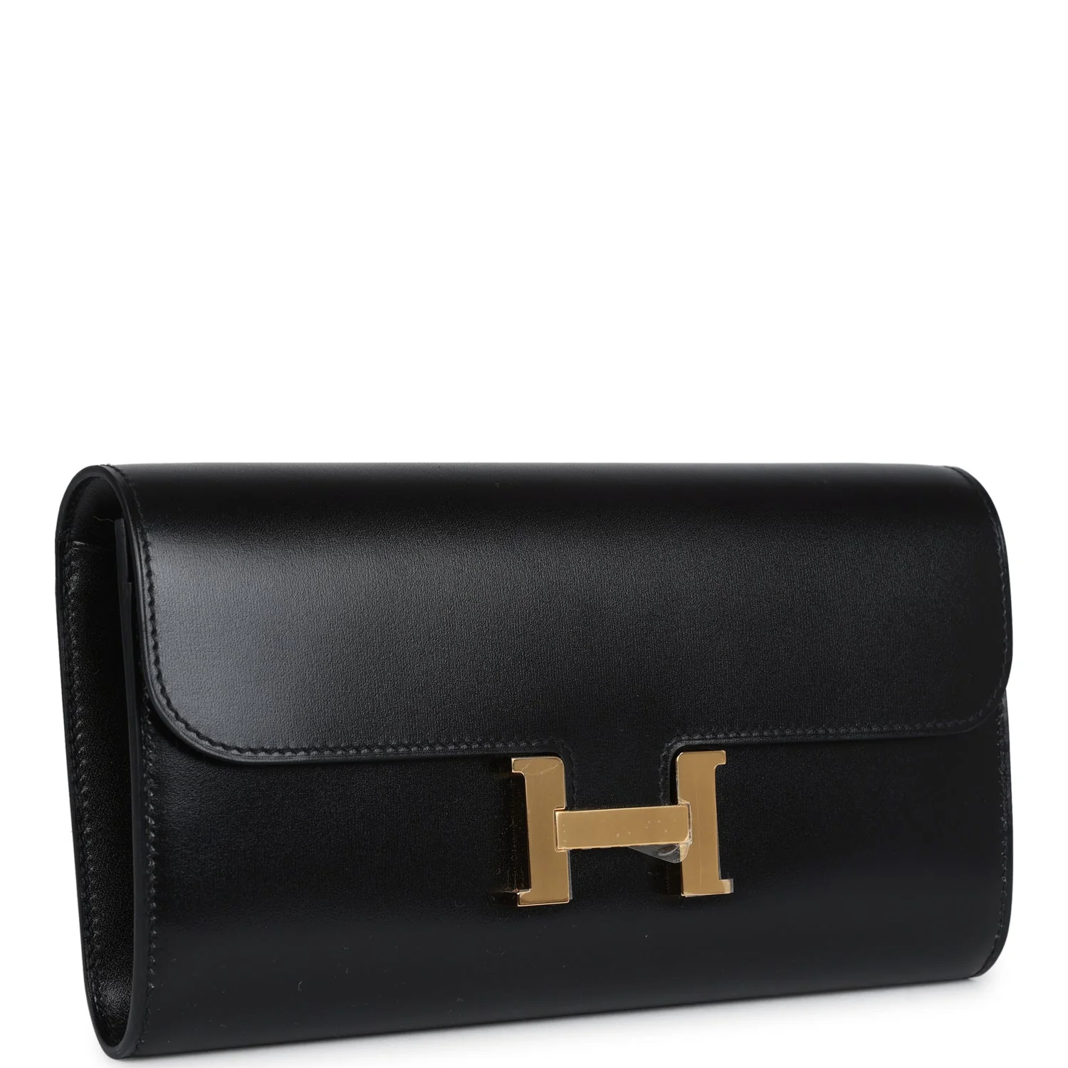 Replicate Hermes Constance Wallet To Go Black Box Gold Hardware(1:1 replica)