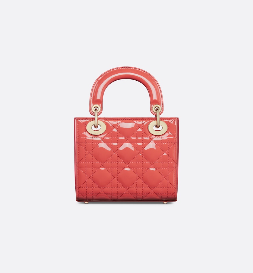 Replicate Dior Mini Dioriviera Lady Dior Bag   Patent Leather(1:1 replica)