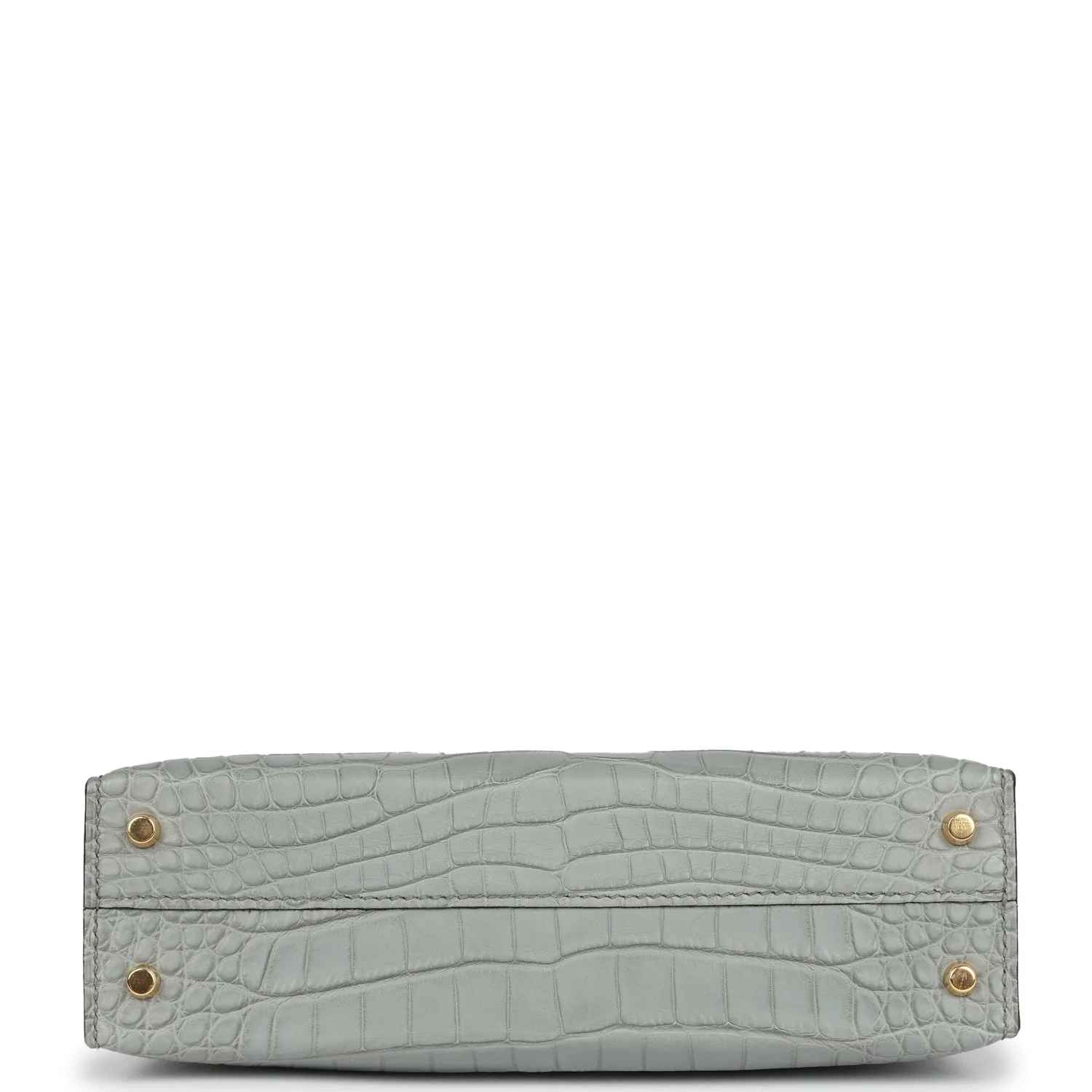 Replicate Hermes Kelly Sellier 20 Gris Ciment Matte Alligator Gold Hardware(1:1 replica)