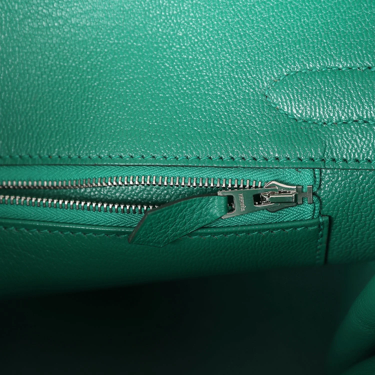 Replicate Hermes Birkin 30 Vert Vertigo Clemence Palladium Hardware(1:1 replica)