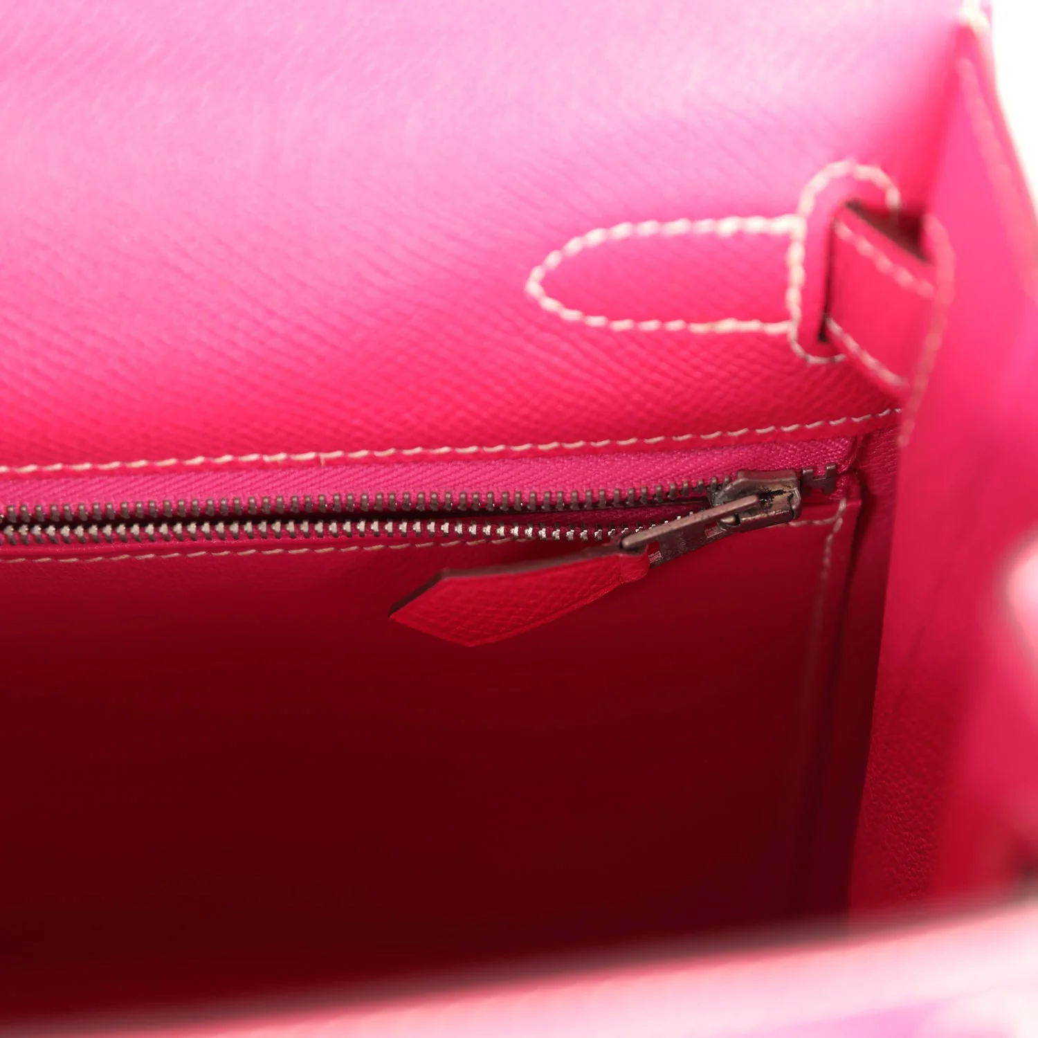 Replicate Hermes Kelly Sellier 28 Rose Tyrien Epsom Palladium Hardware(1:1 replica)