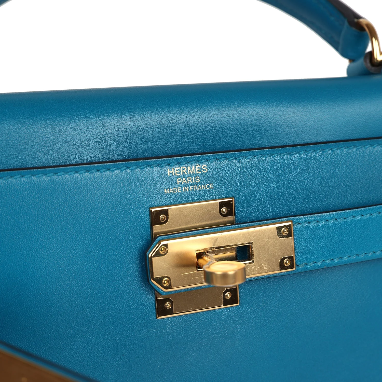 Replicate Hermes Kelly Retourne 28 Bleu Izmir Tadelakt Gold Hardware(1:1 replica)