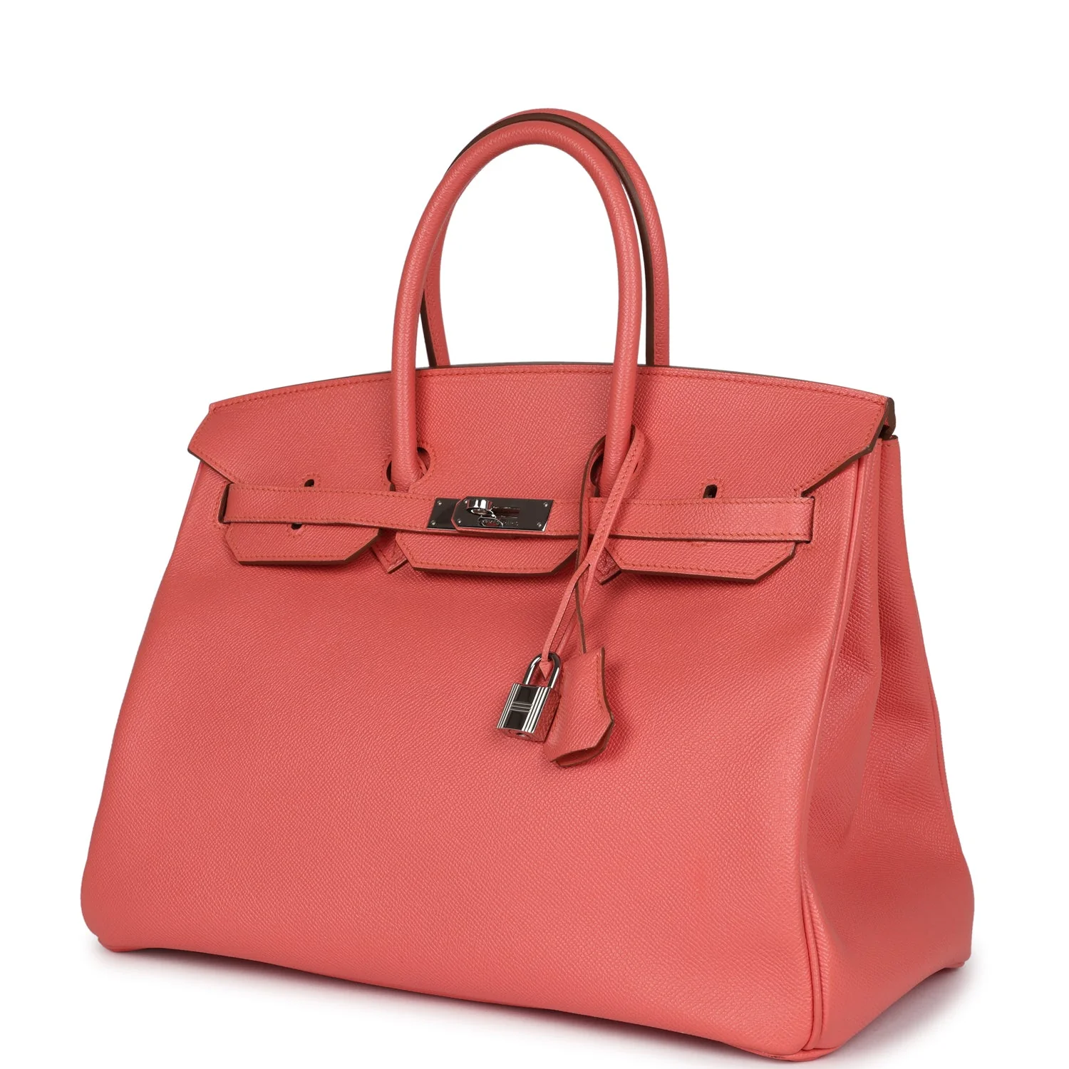 Replicate Hermes Birkin 35 Flamingo Epsom Palladium Hardware(1:1 replica)