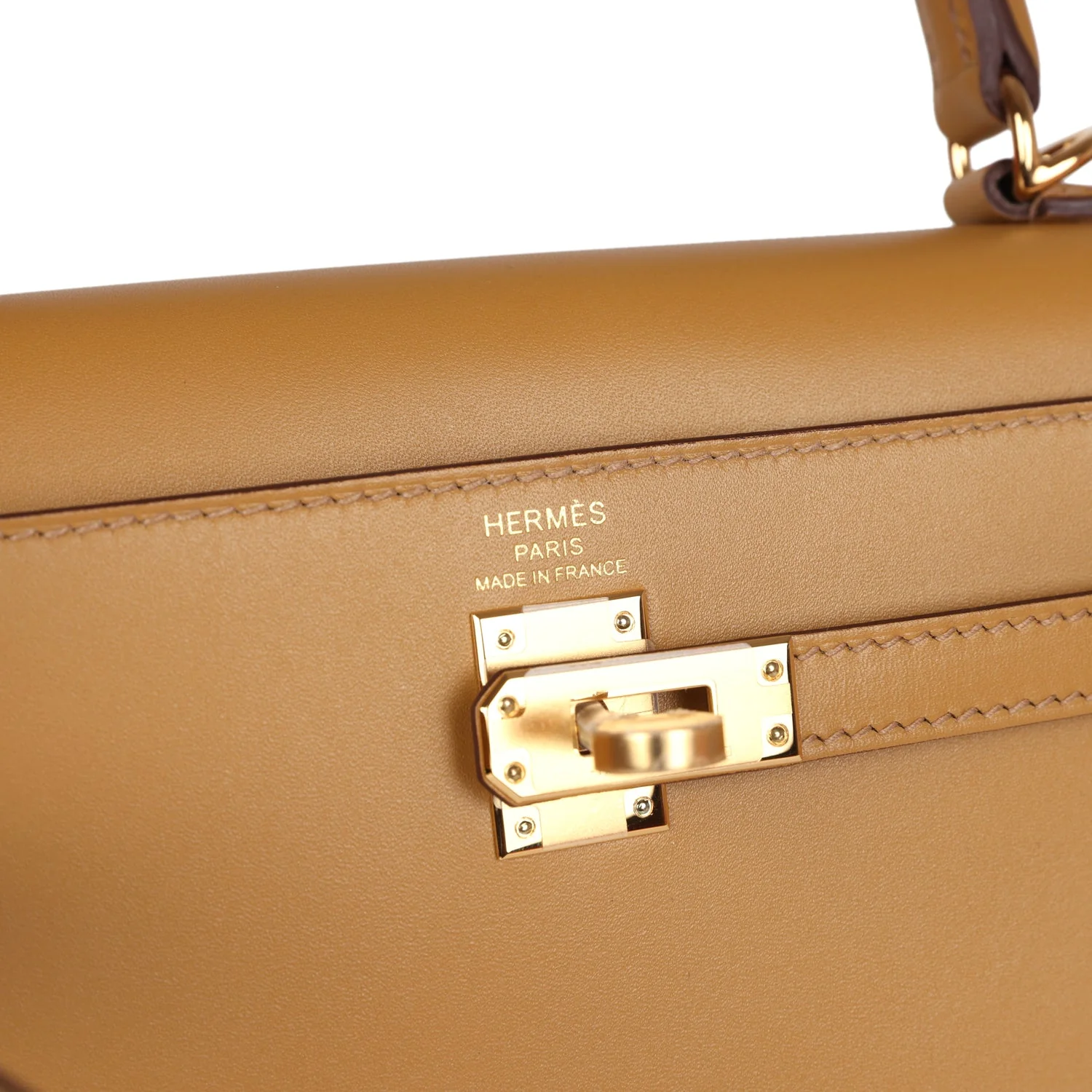 Replicate Hermes Kelly Sellier 25 Poussi��re Tadelakt Gold Hardware(1:1 replica)