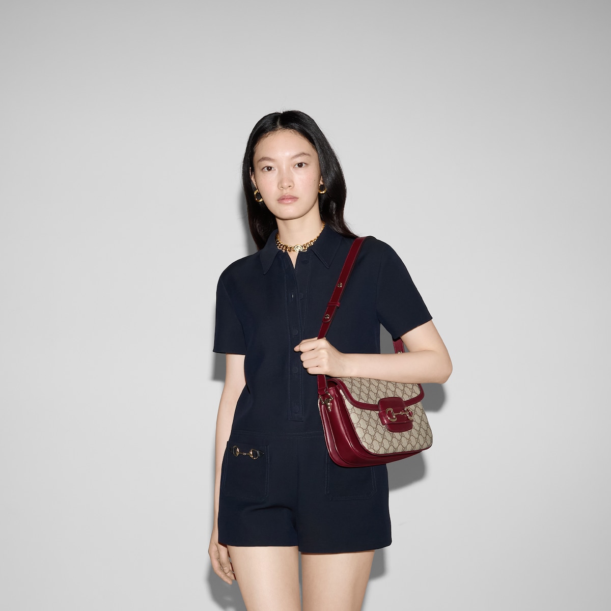 Replicate Gucci Horsebit 1955 Soft Medium Shoulder Bag(1:1 replica)