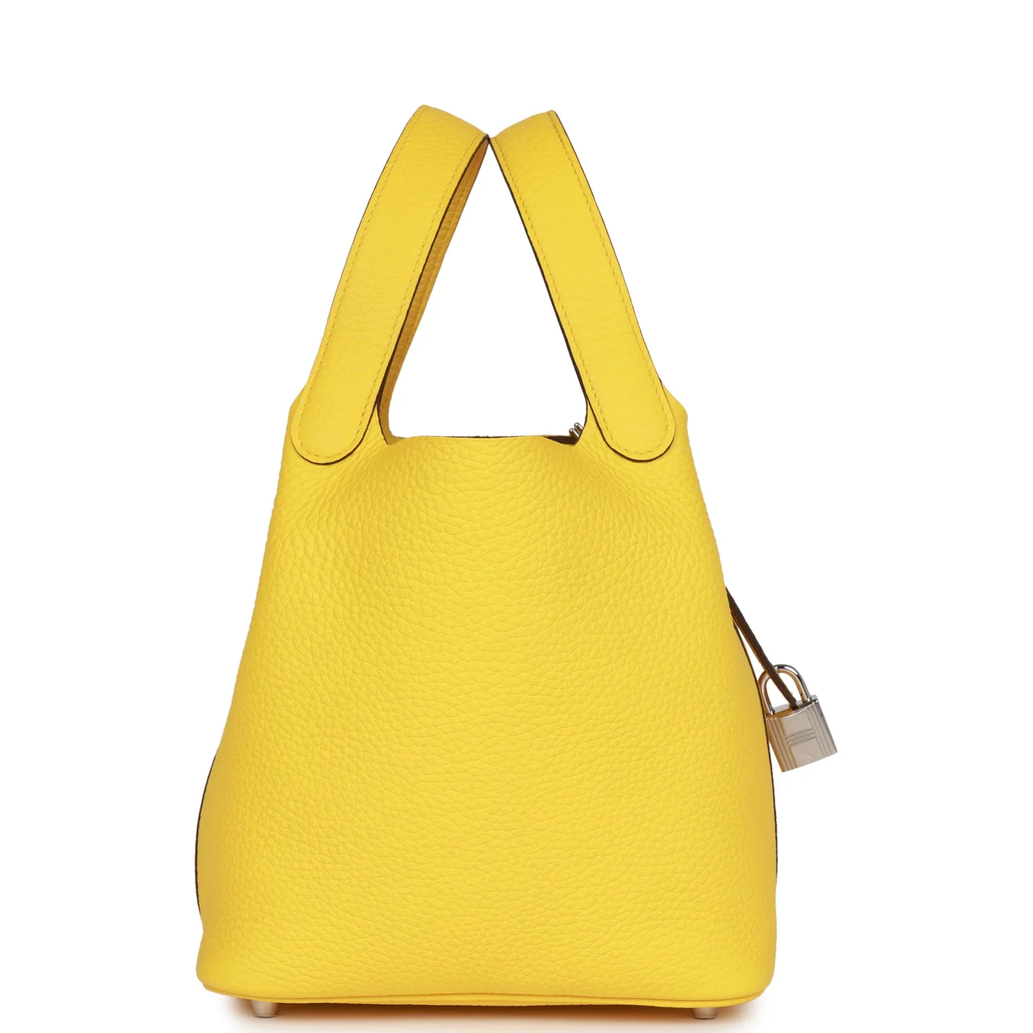 Replicate Hermes Picotin Lock 18 Jaune de Naples Clemence Palladium Hardware(1:1 replica)