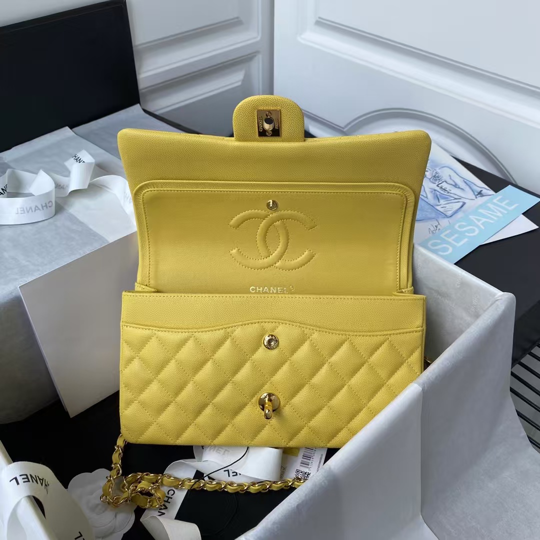 Replicate Chanel Classic 11.12 Handbag Caviar Gold Hardware(1:1 replica)