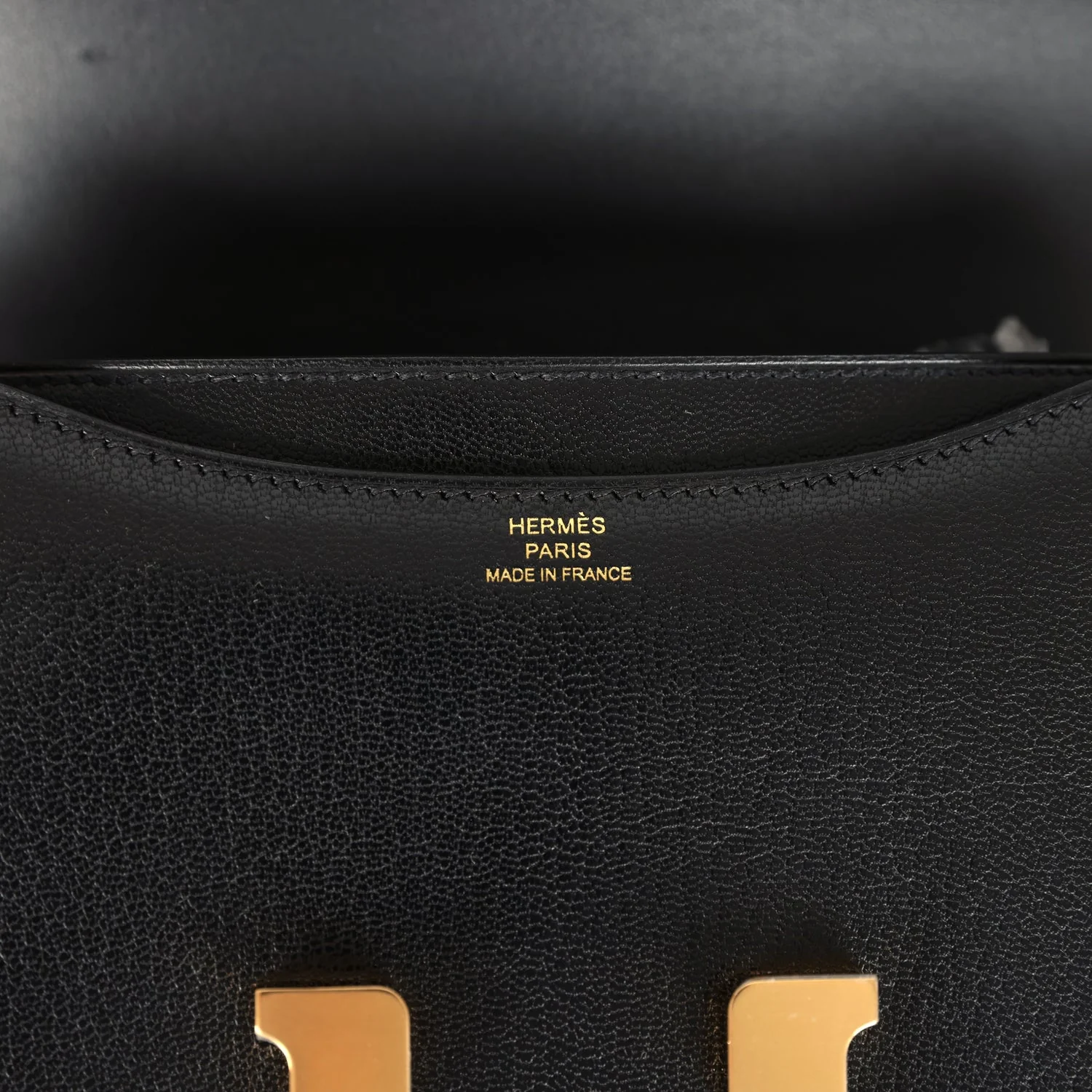 Replicate Hermes Constance 18 Black Chevre Chamkila Gold Hardware(1:1 replica)
