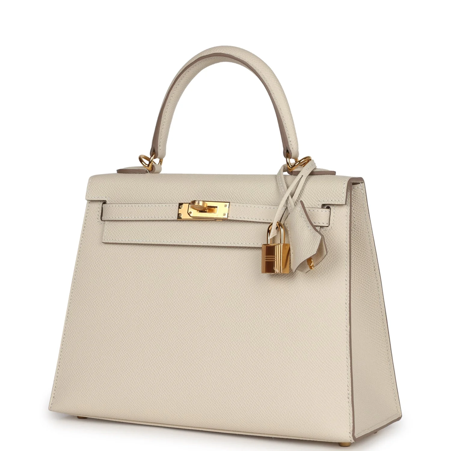 Replicate Hermes Kelly Sellier 25 Craie Epsom Gold Hardware(1:1 replica)