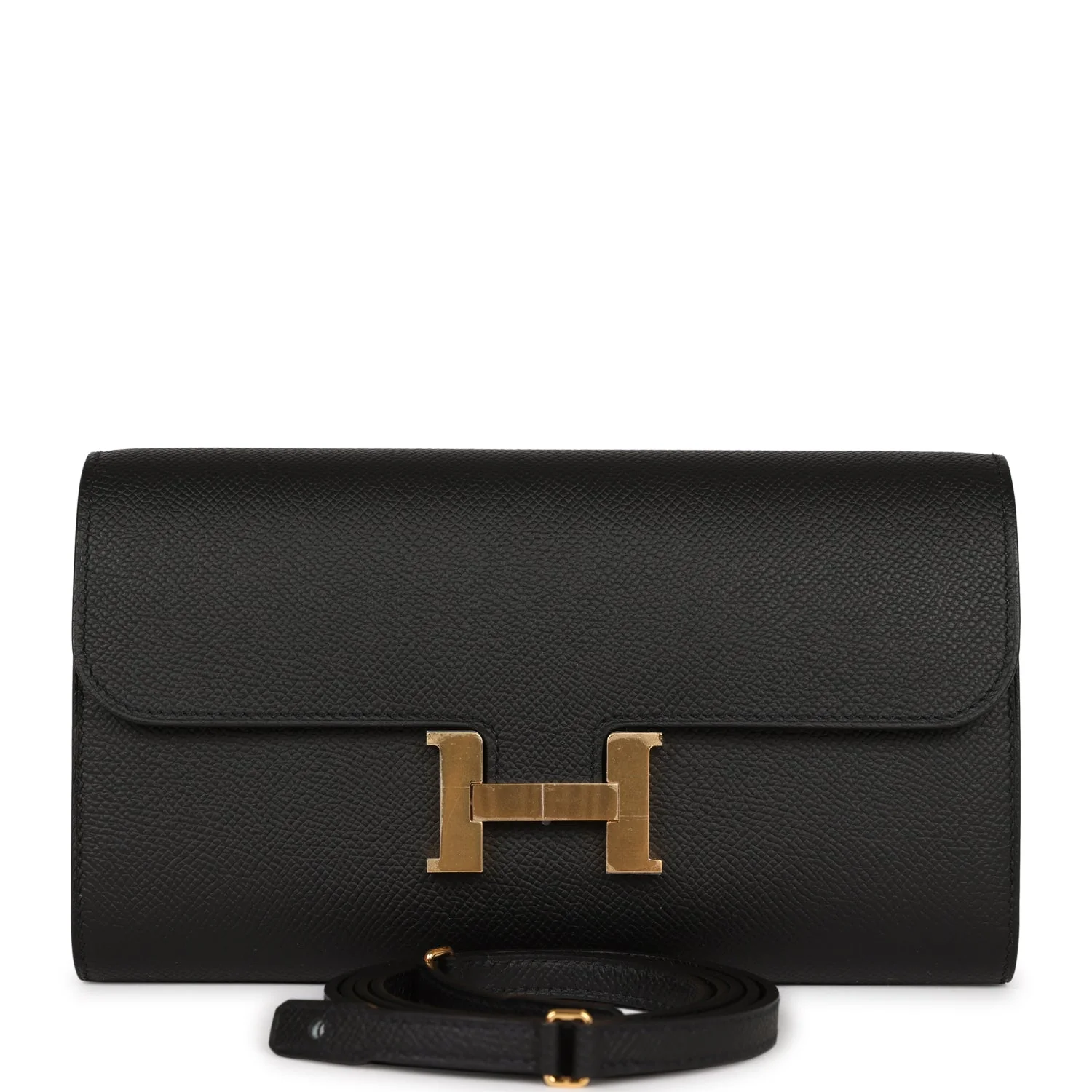 Replicate Hermes Constance Wallet To Go Black Epsom Gold Hardware(1:1 replica)