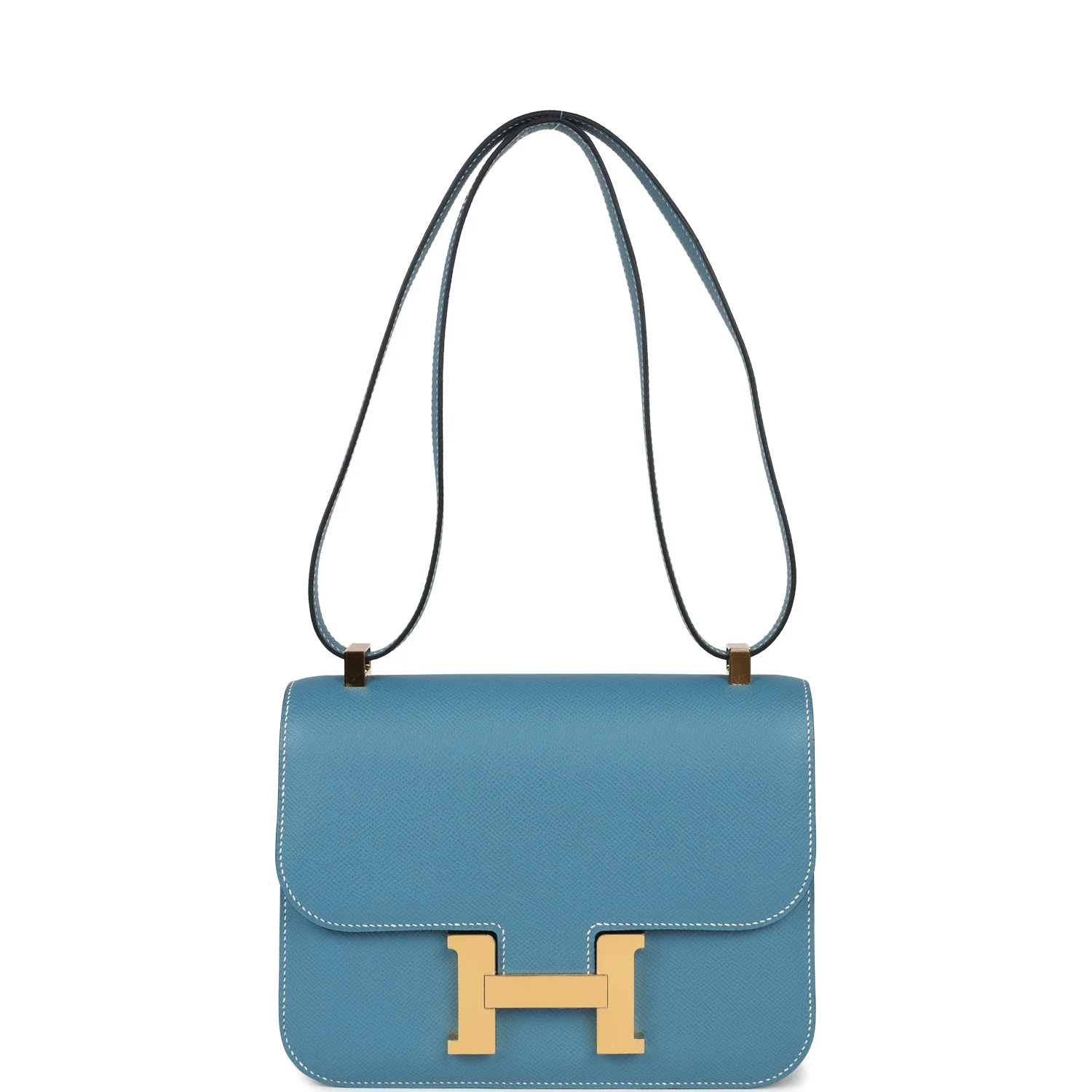 Replicate Hermes Constance 1-24 Blue Jean Epsom Gold Hardware(1:1 replica)