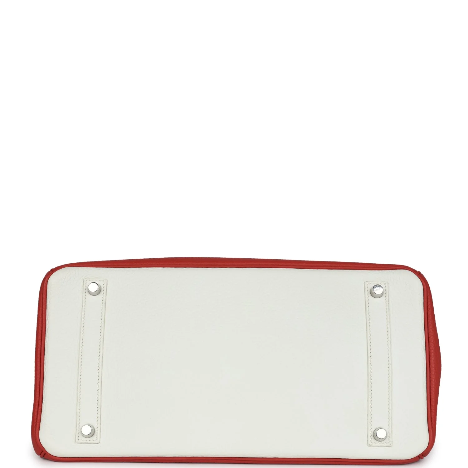 Replicate Hermes Birkin 35 Eclat Sanguine and White Clemence Palladium Hardware(1:1 replica)