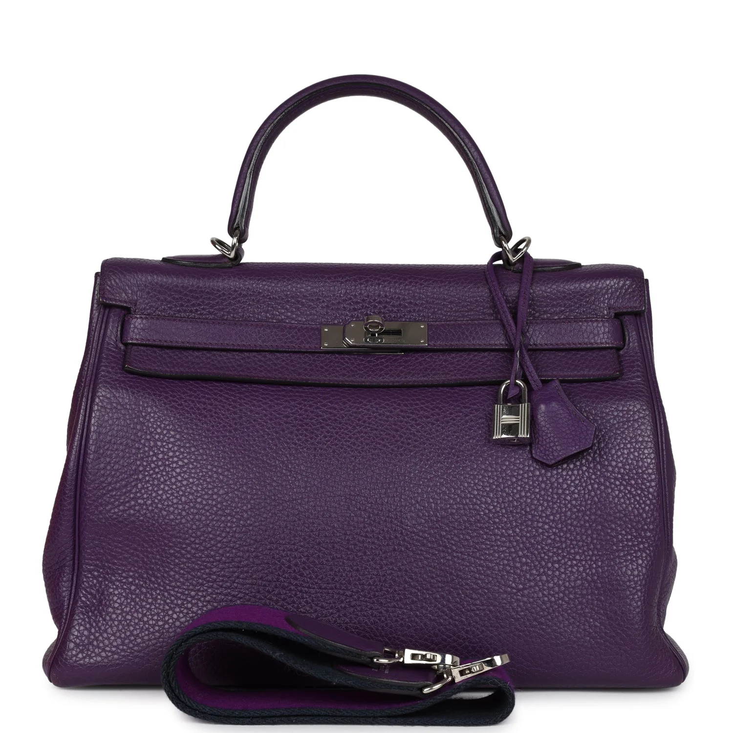 Replicate Hermes Kelly Retourne 35 Ultraviolet Clemence Palladium Hardware(1:1 replica)