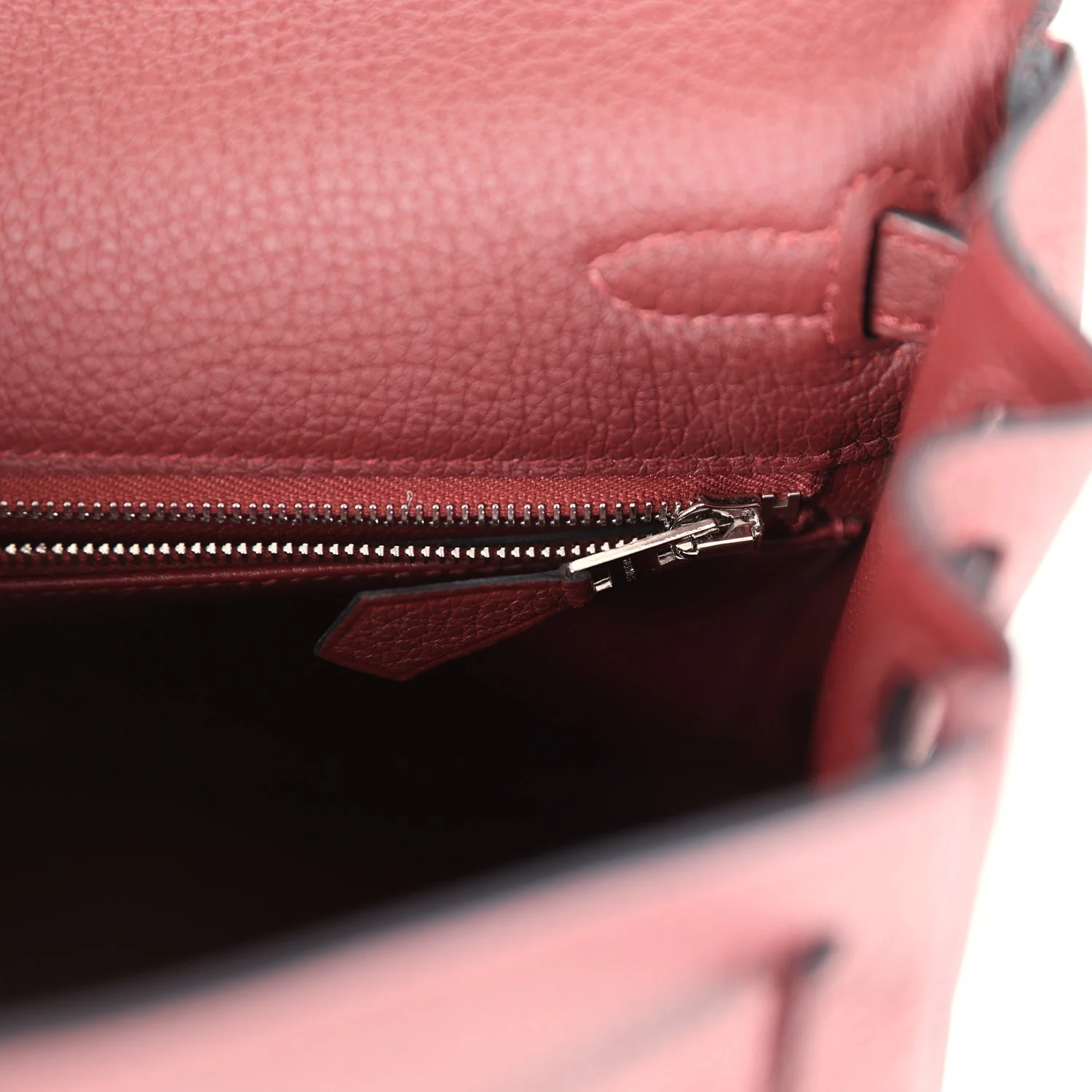 Replicate Hermes Kelly Retourne 25 Rouge H Togo Palladium Hardware(1:1 replica)