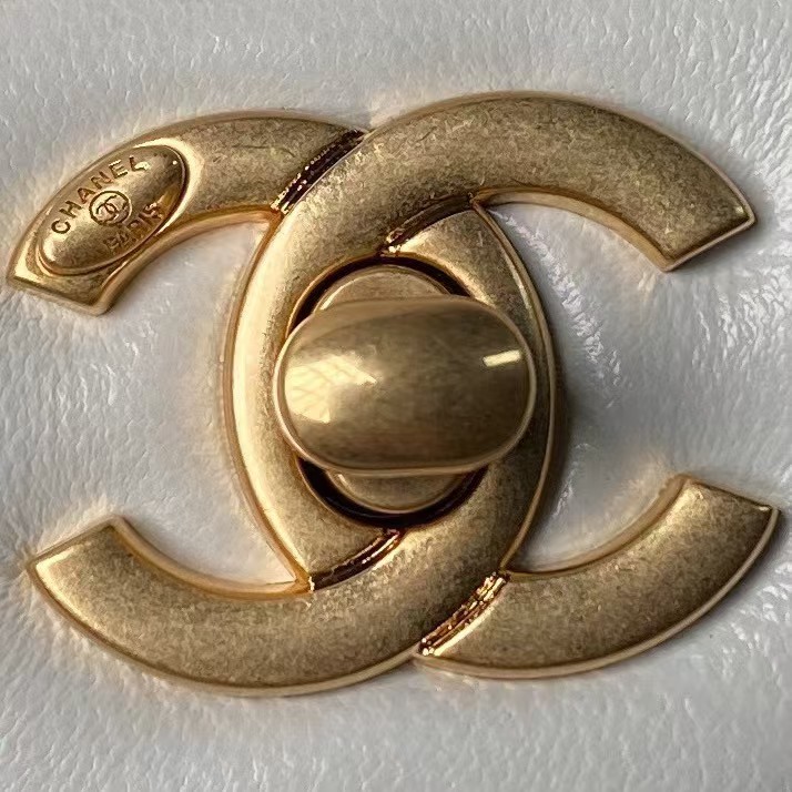 Replicate Chanel AS4868 Mini Flap Bag Pearl Lambskin Faux Pearl   Gold Metal White(1:1 replica)