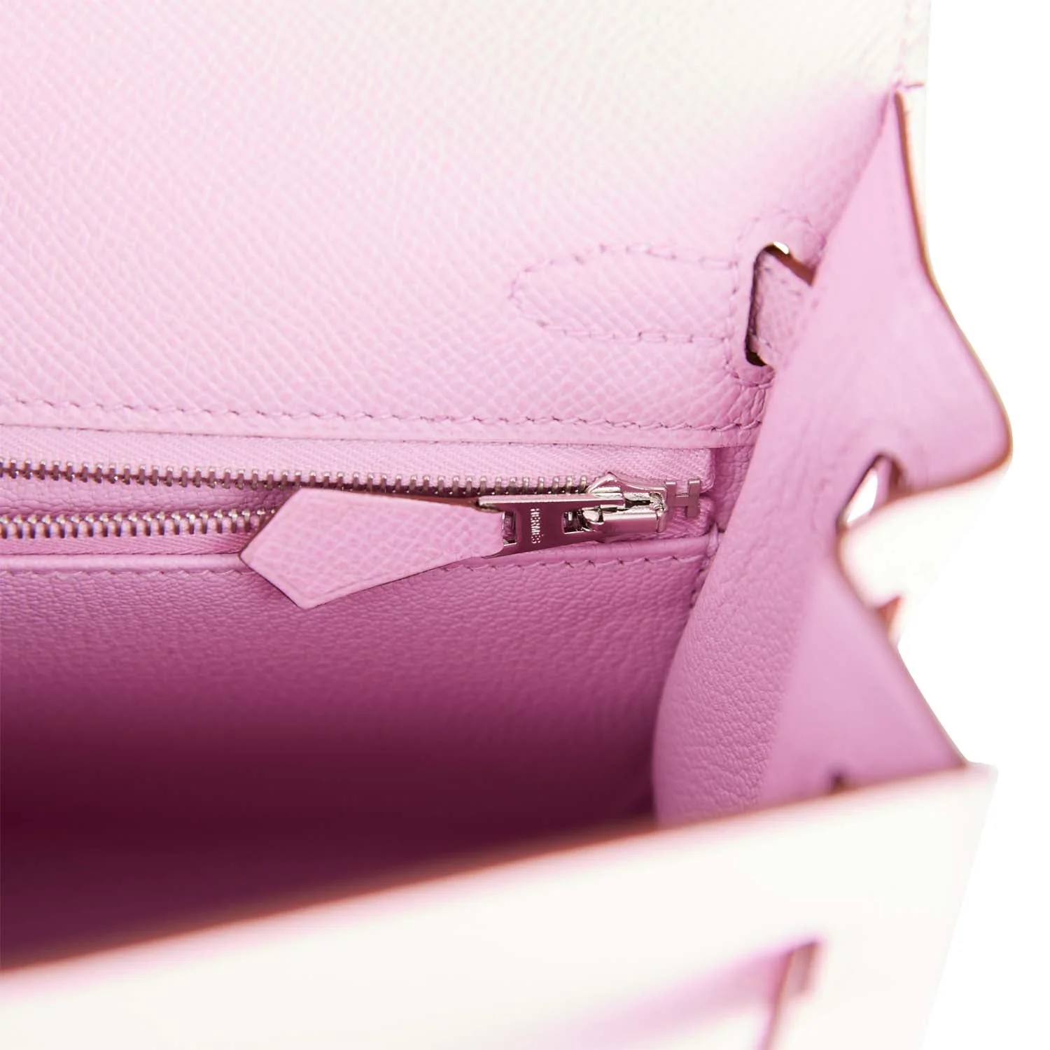 Replicate Hermes Kelly Sellier 25 Mauve Sylvestre Epsom Palladium Hardware(1:1 replica)