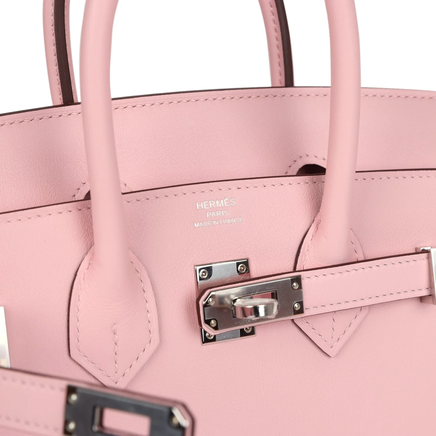 Replicate Hermes Birkin 25 Rose Sakura Swift Palladium Hardware(1:1 replica)