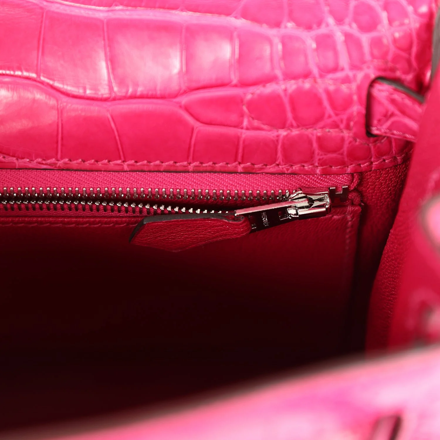 Replicate Hermes Kelly Retourne 25 Framboise Matte Alligator Palladium Hardware(1:1 replica)