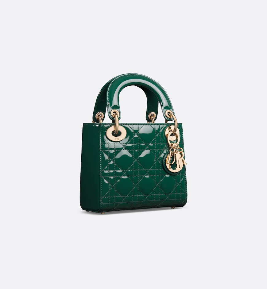 Replicate Dior Mini Dioriviera Lady Dior Bag   Patent Leather(1:1 replica)