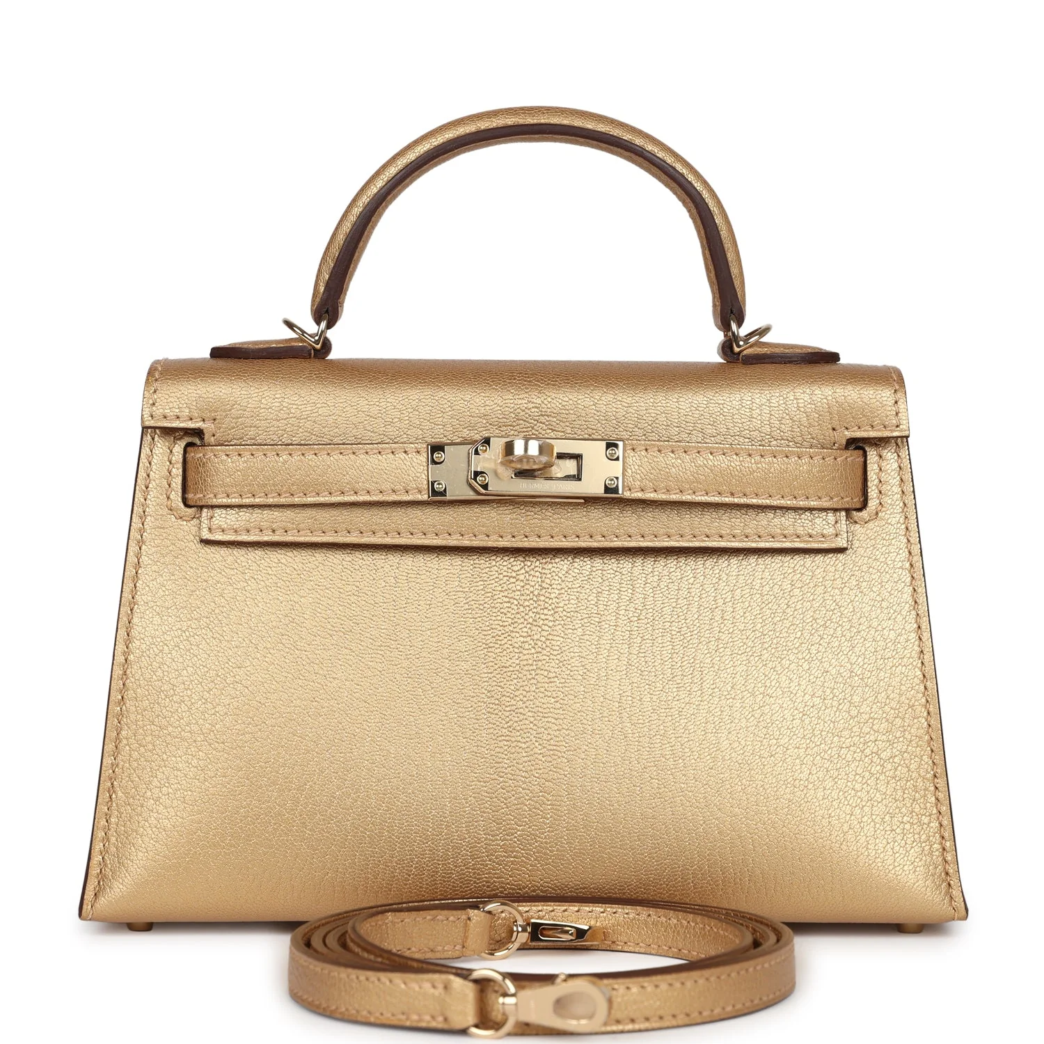 Replicate Hermes Kelly Sellier 20 Dore Chevre Chamkilight Permabrass Hardware(1:1 replica)