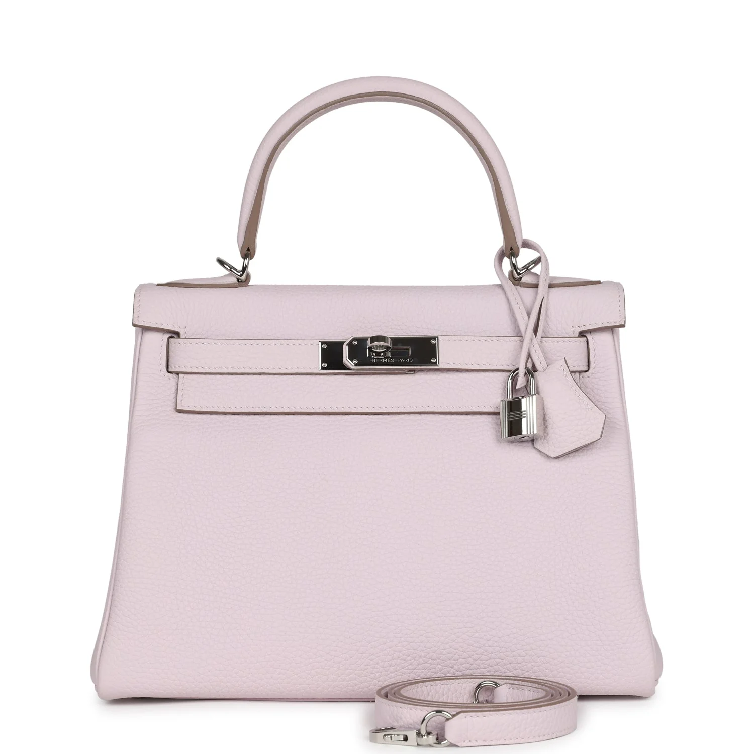 Replicate Hermes Kelly Retourne 28 Mauve Pale Clemence Palladium Hardware(1:1 replica)