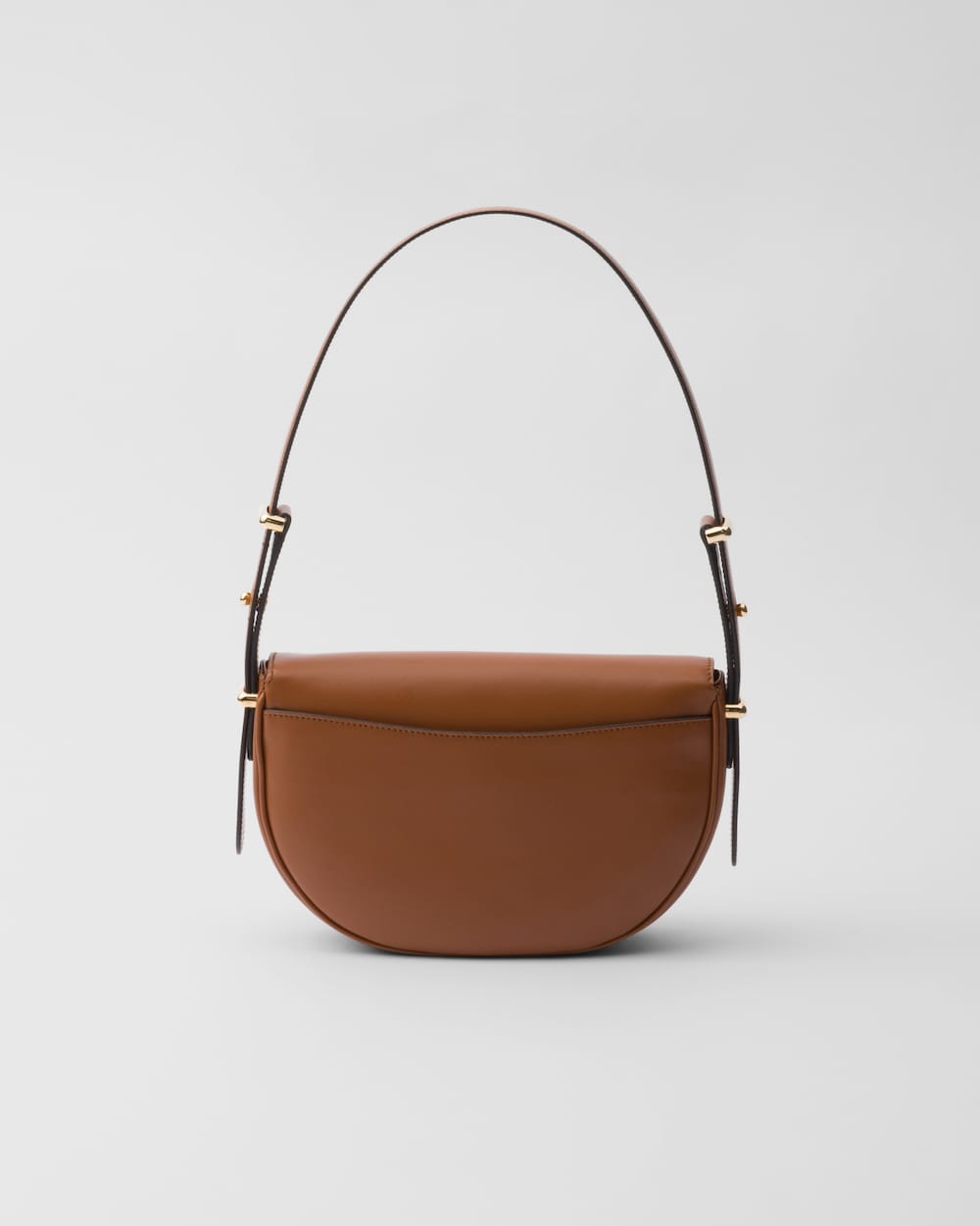 Replicate Prada Arqué Leather Shoulder Bag With Flap(1:1 replica)