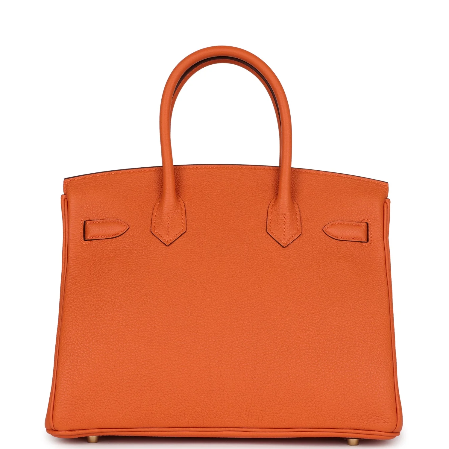 Replicate Hermes Birkin 30 Orange Togo Gold Hardware(1:1 replica)