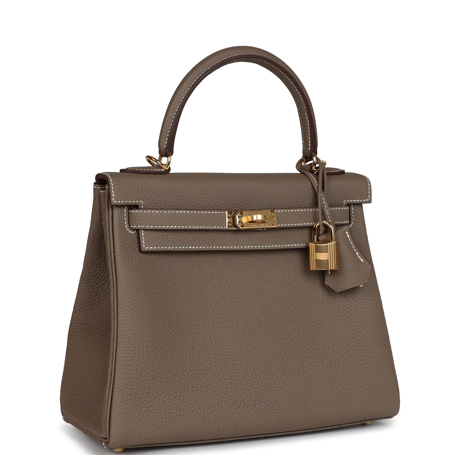 Replicate Hermes Kelly Retourne 25 Etoupe Togo Gold Hardware(1:1 replica)