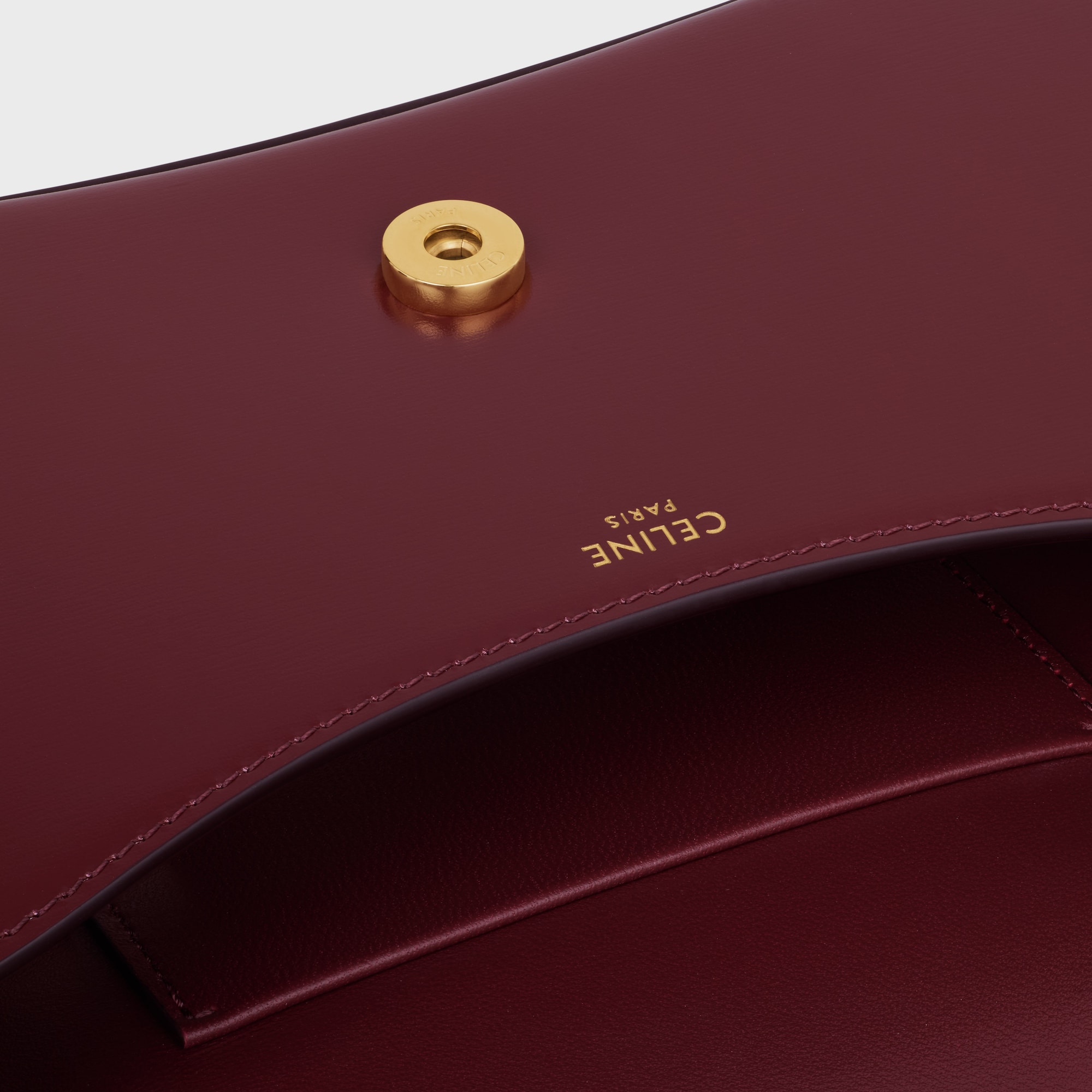 Replicate TEEN CELINE LOLA IN SHINY CALFSKIN LIGHT BURGUNDY(1:1 replica)