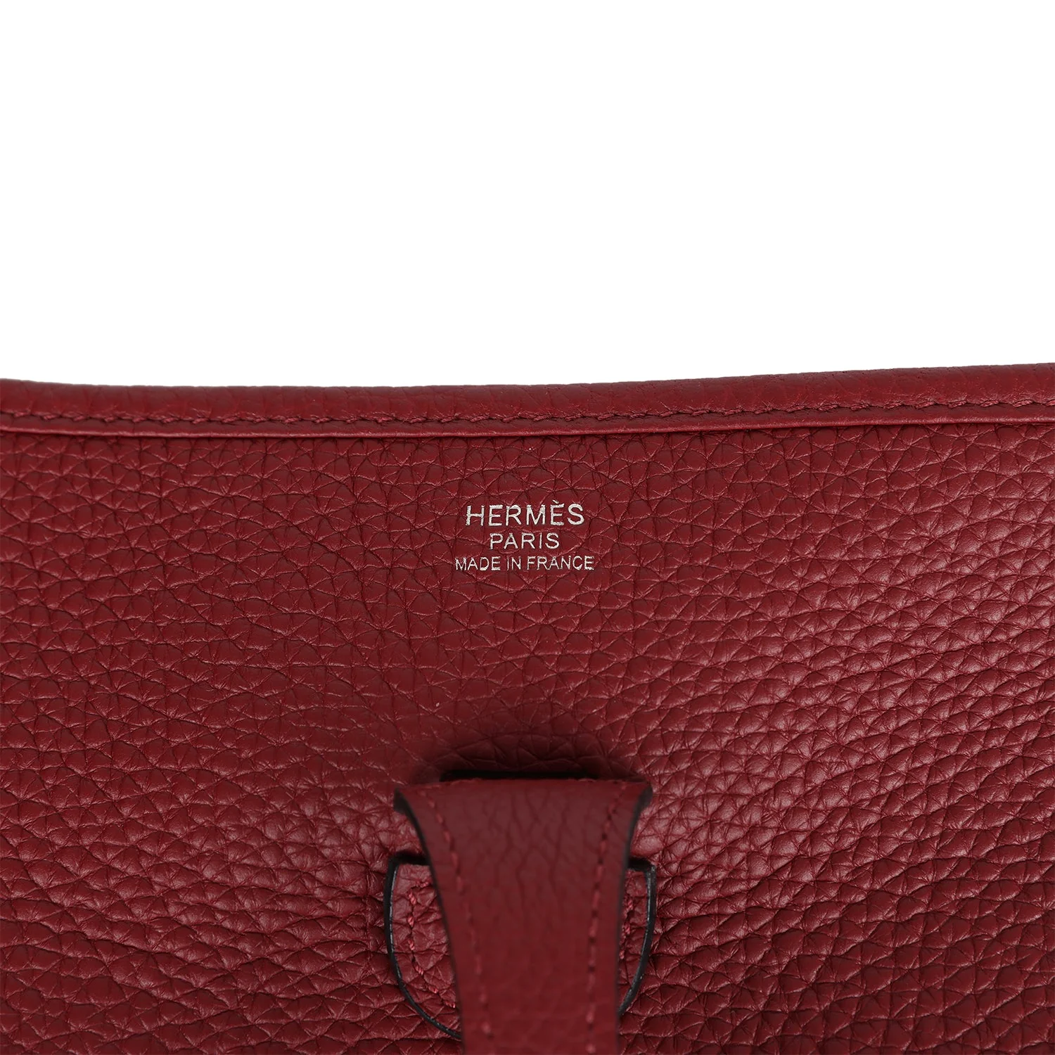 Replicate Hermes Evelyne PM Rouge H Clemence Palladium Hardware(1:1 replica)