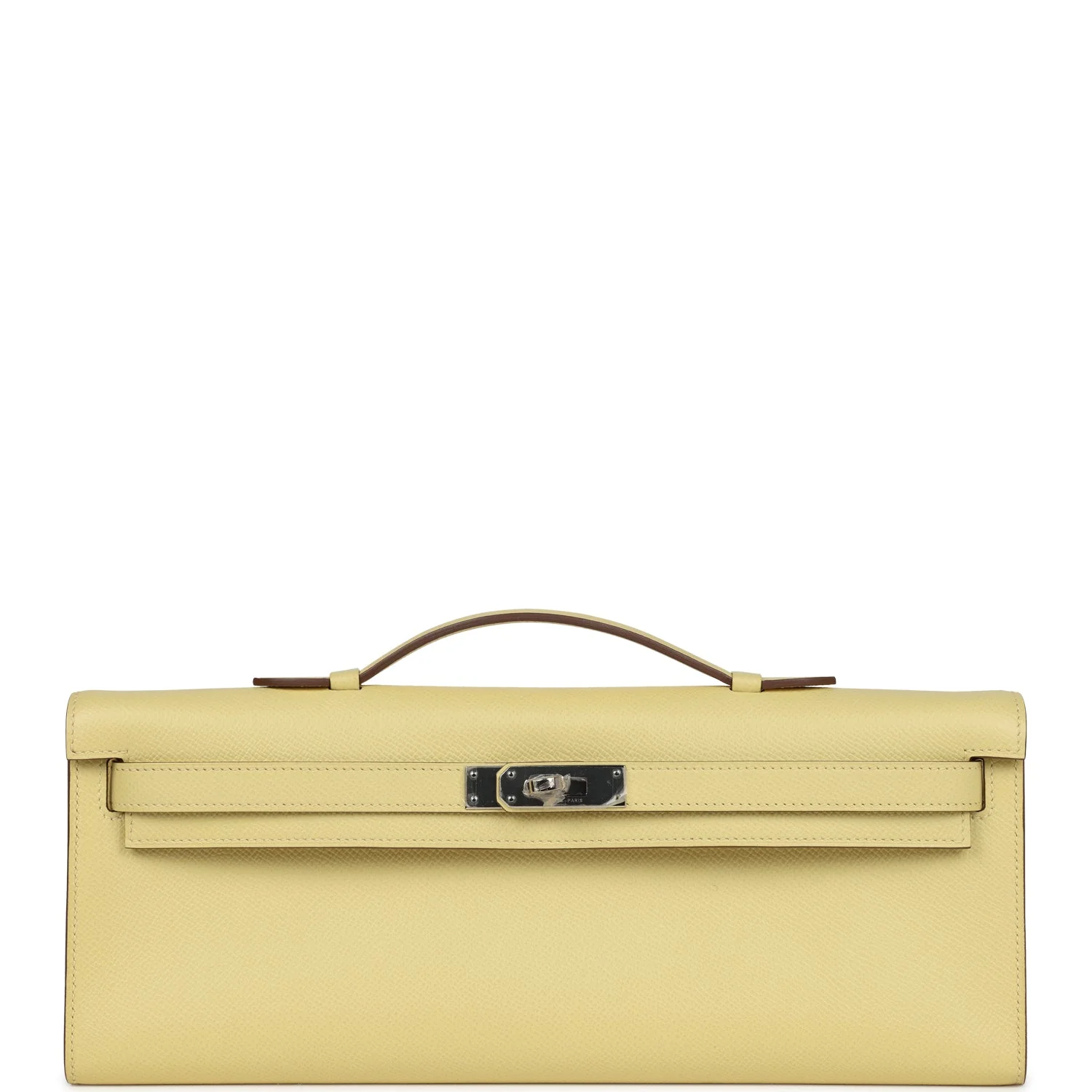 Replicate Hermes Kelly Cut Jaune Poussin Epsom Palladium Hardware(1:1 replica)