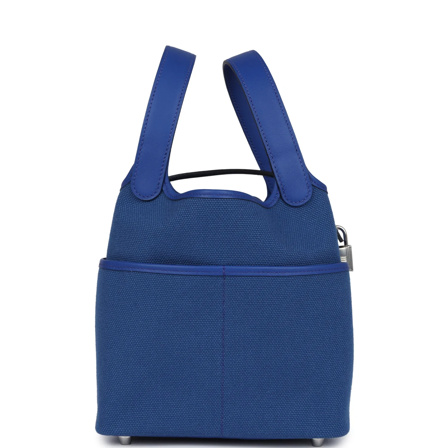 Replicate Hermes Picotin Cargo 18 Bleu Royal Swift and Toile Canvas Palladium Hardware(1:1 replica)