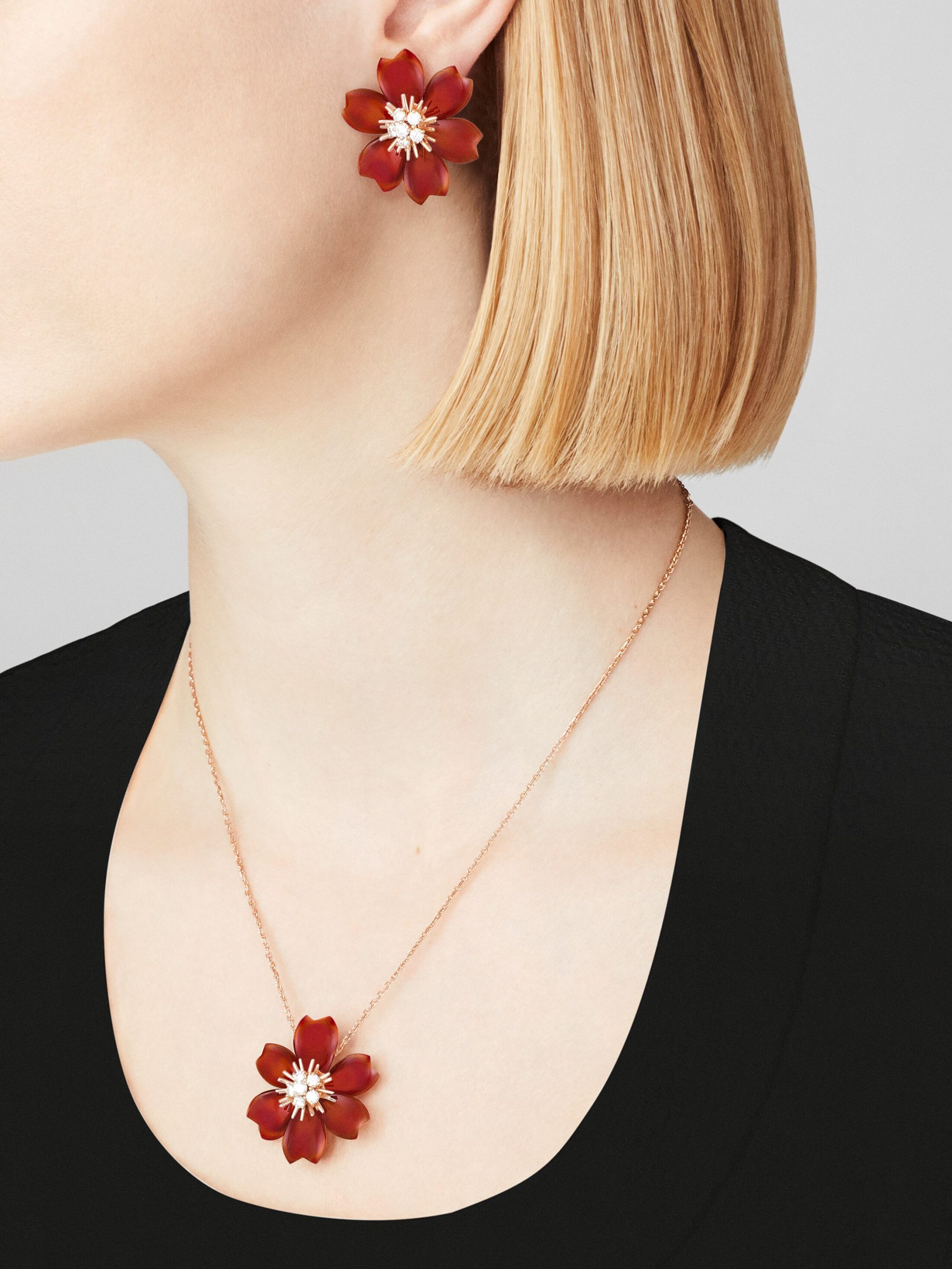 Replicate Rose de Noël clip pendant, small model(1:1 replica)