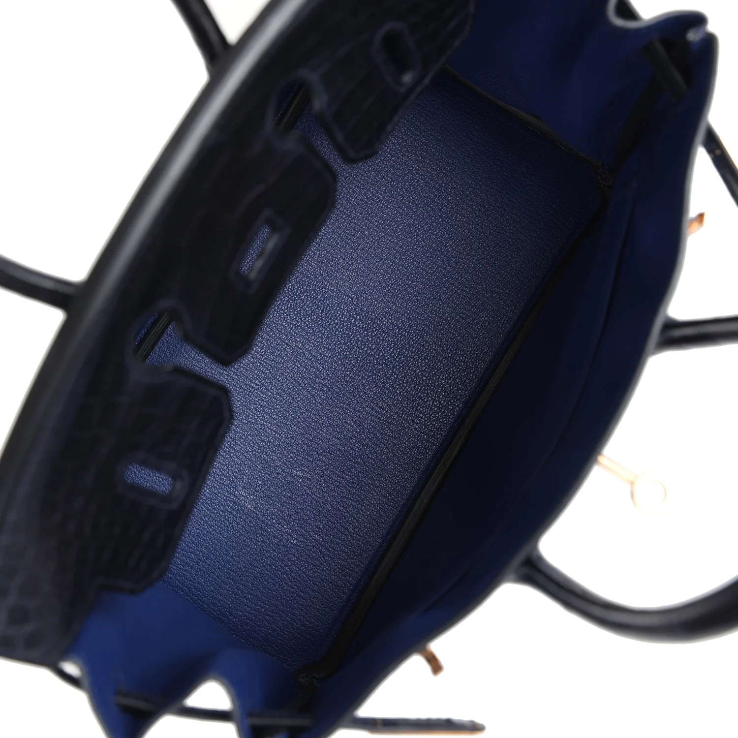 Replicate Hermes Birkin 25 Bleu Saphir Taurillion Novillo and Bleu Marine Matte Alligator Touch Rose Gold Hardware(1:1 replica)