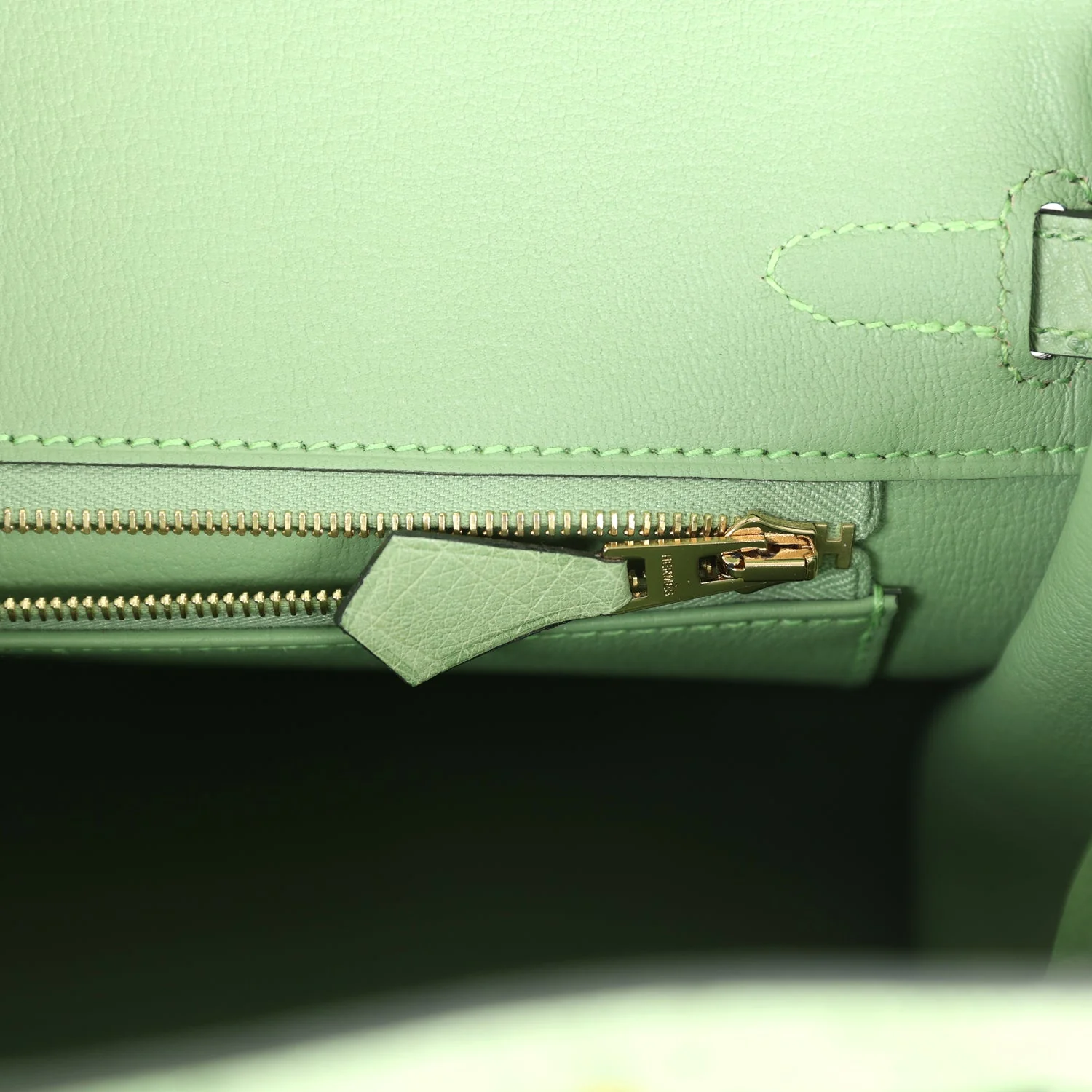Replicate Hermes Birkin 25 Vert Criquet Ostrich Gold Hardware(1:1 replica)