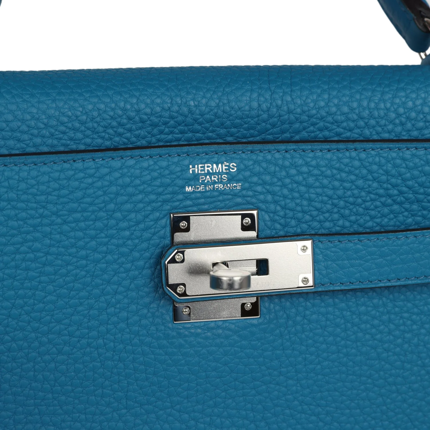 Replicate Hermes Kelly Retourne 32 Cobalt Clemence Palladium Hardware(1:1 replica)