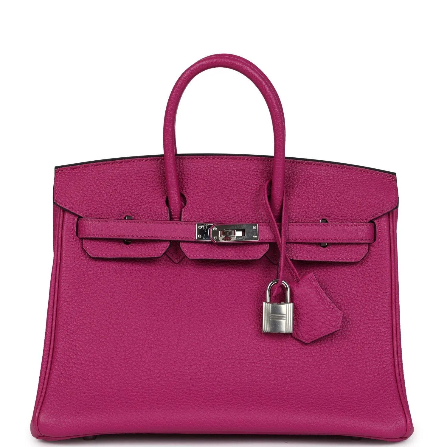 Replicate Hermes Birkin 25 Rose Pourpre Togo Palladium Hardware(1:1 replica)