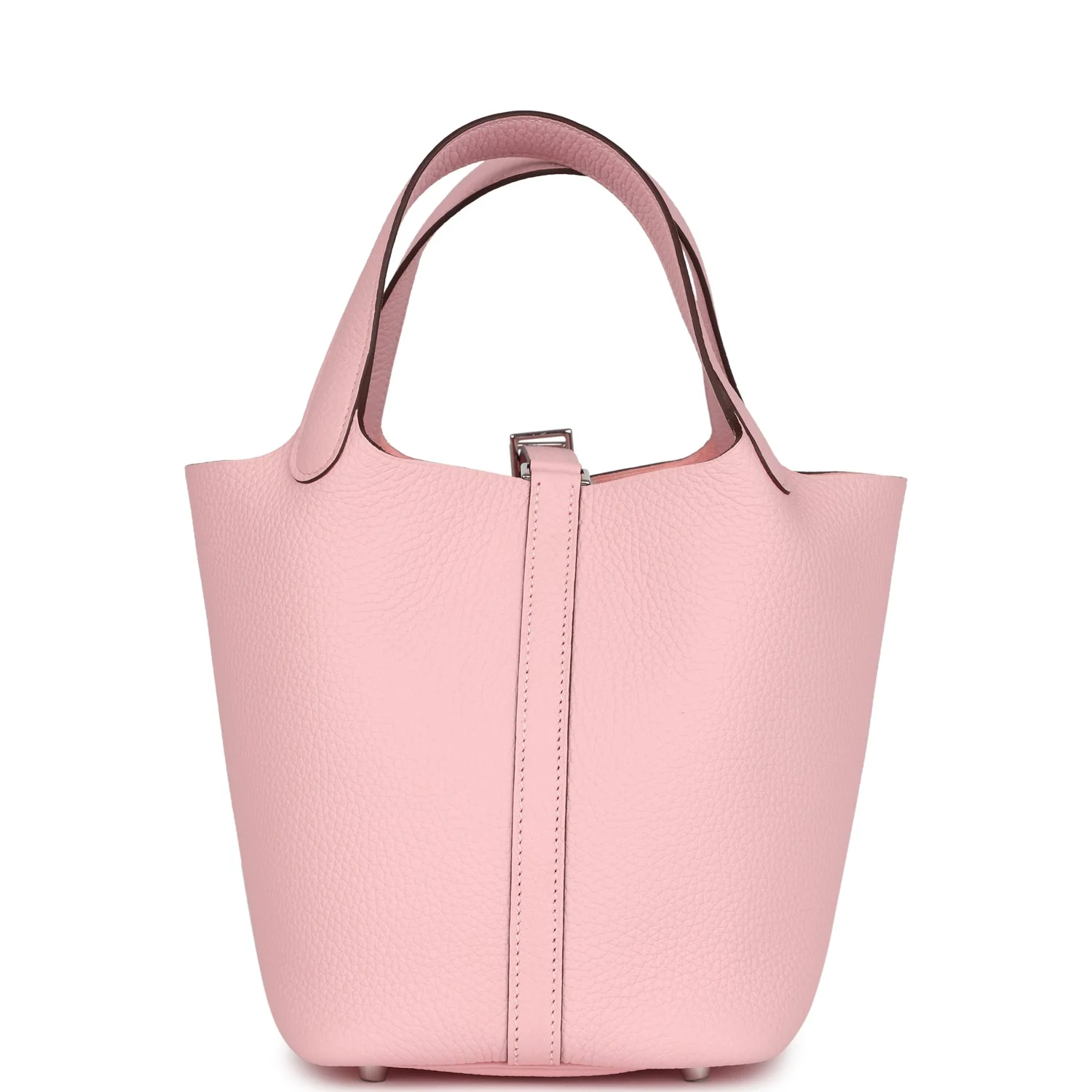 Replicate Hermes Picotin Lock 18 Rose Sakura Clemence Palladium Hardware(1:1 replica)