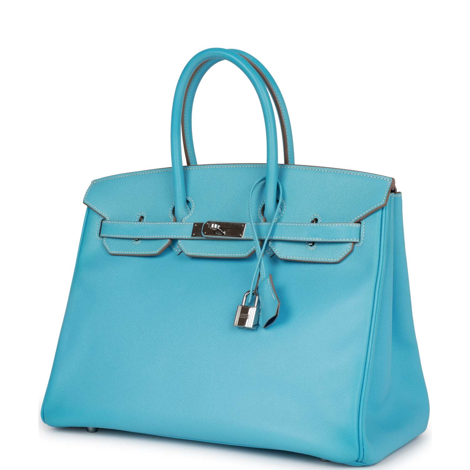Replicate Hermes Birkin 35 Celeste Candy Epsom Palladium Hardware(1:1 replica)