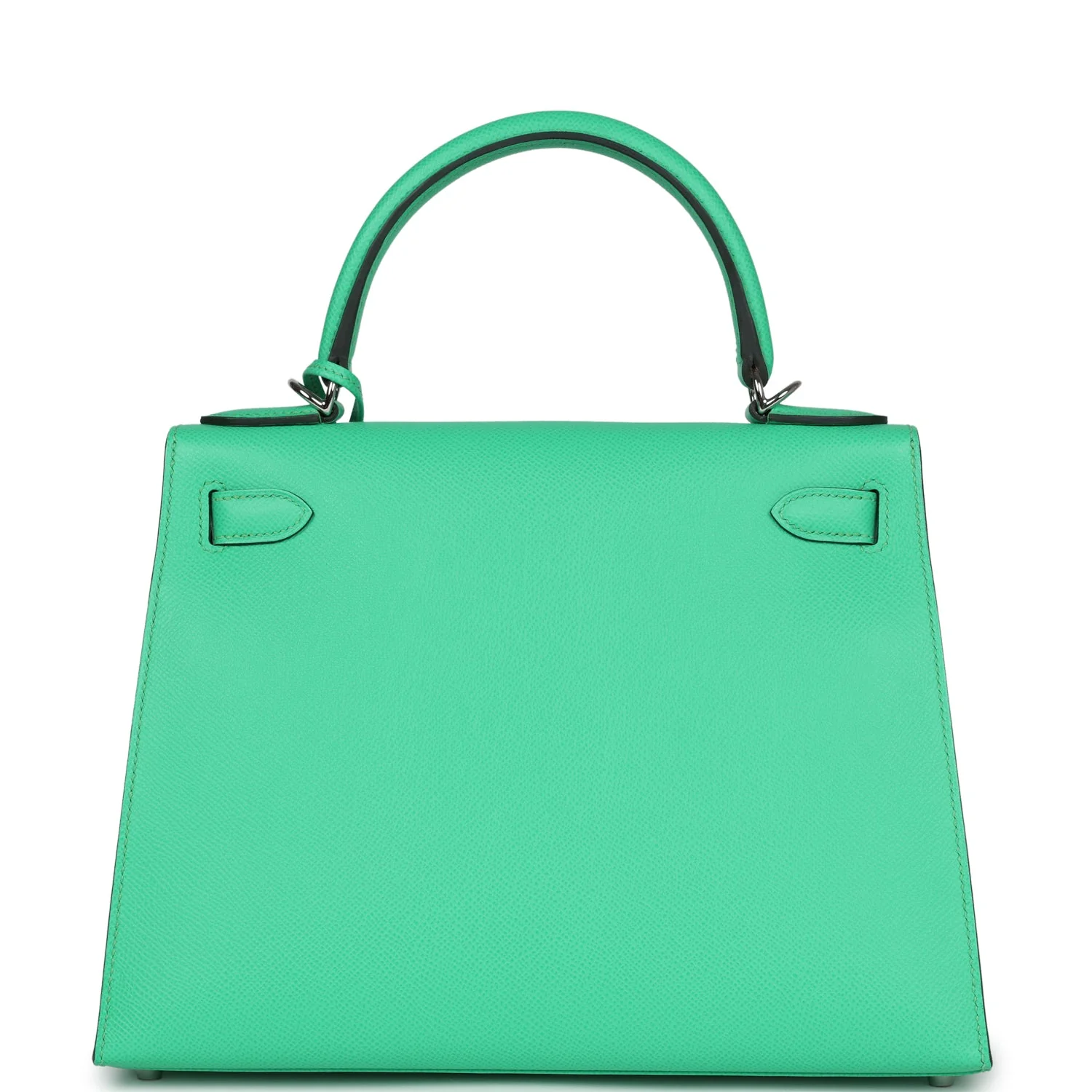 Replicate Hermes Kelly Sellier 28 Vert Comics Epsom Palladium Hardware(1:1 replica)