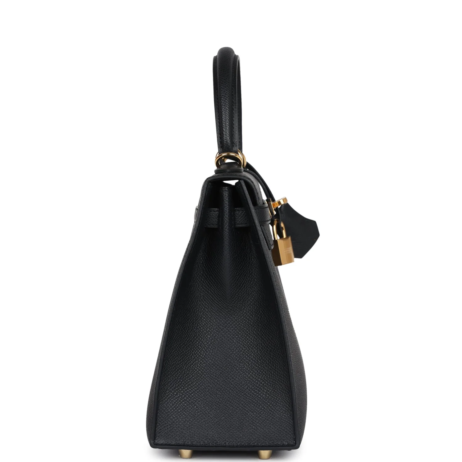 Replicate Hermes Kelly Sellier 25 Black Epsom Gold Hardware(1:1 replica)
