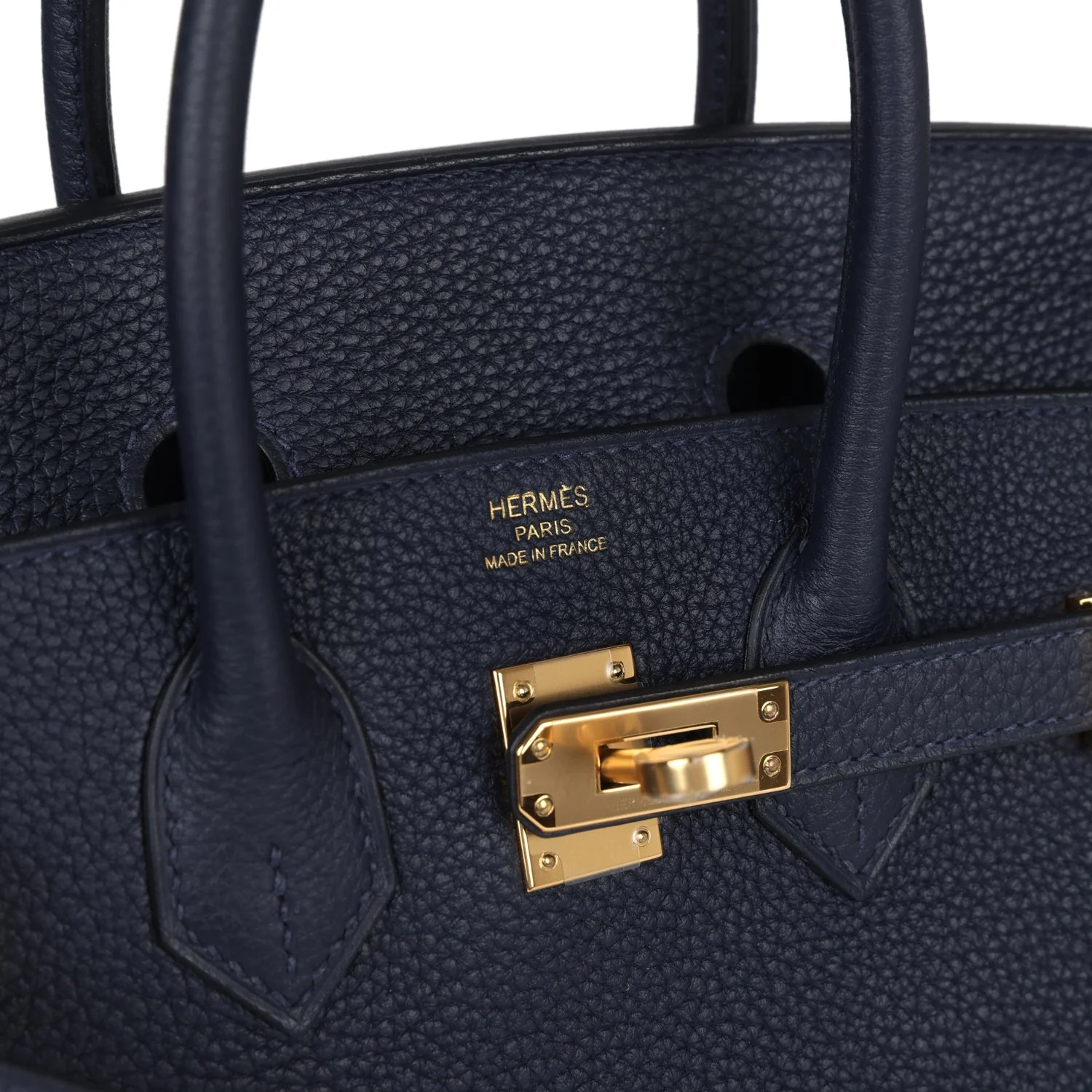 Replicate Hermes Birkin 25 Bleu Nuit Togo Gold Hardware(1:1 replica)
