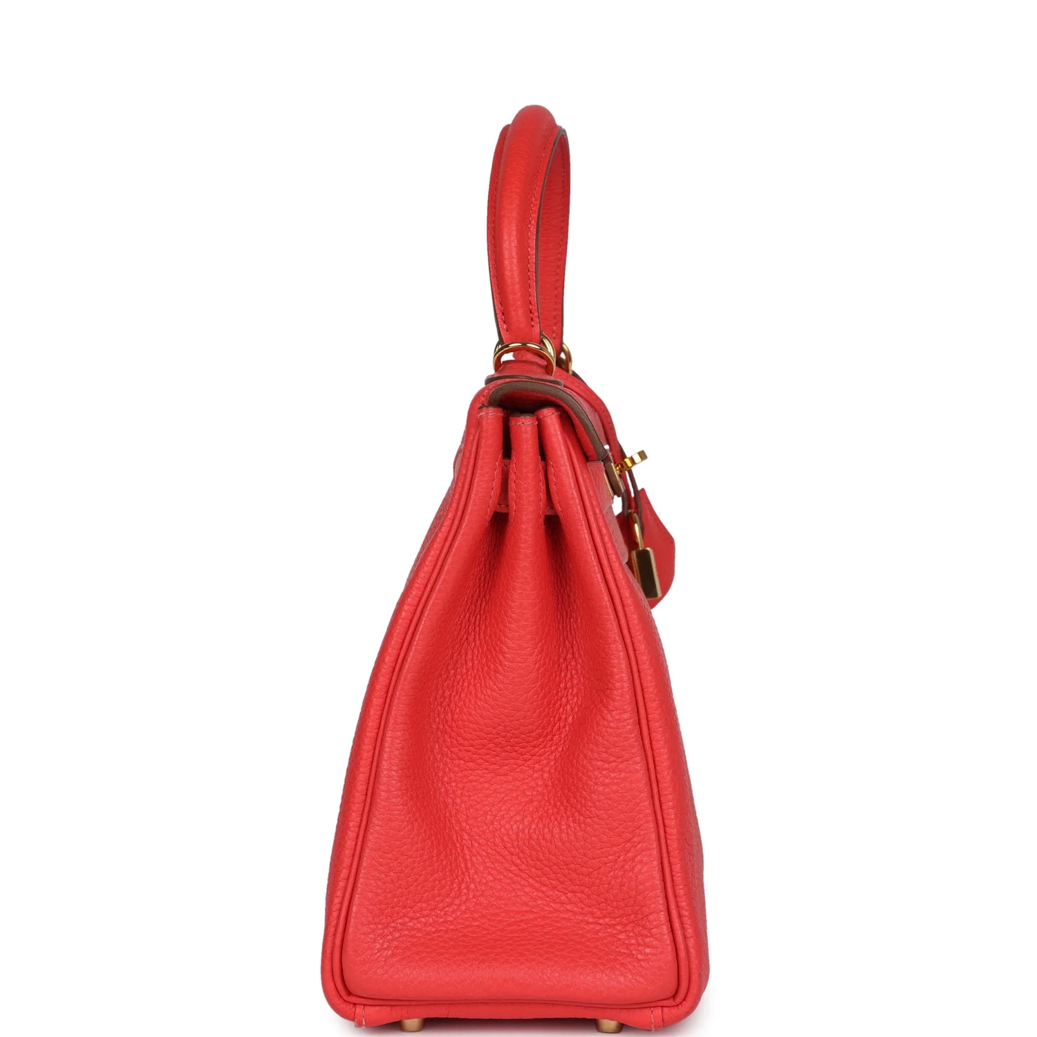 Replicate Hermes Kelly Retourne 28 Rose Jaipur Clemence Gold Hardware(1:1 replica)