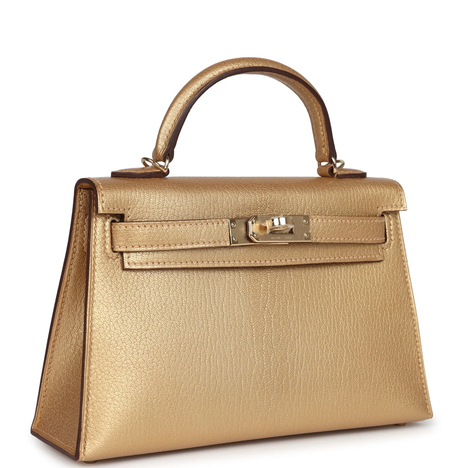 Replicate Hermes Kelly Sellier 20 Dore Chevre Chamkilight Permabrass Hardware(1:1 replica)