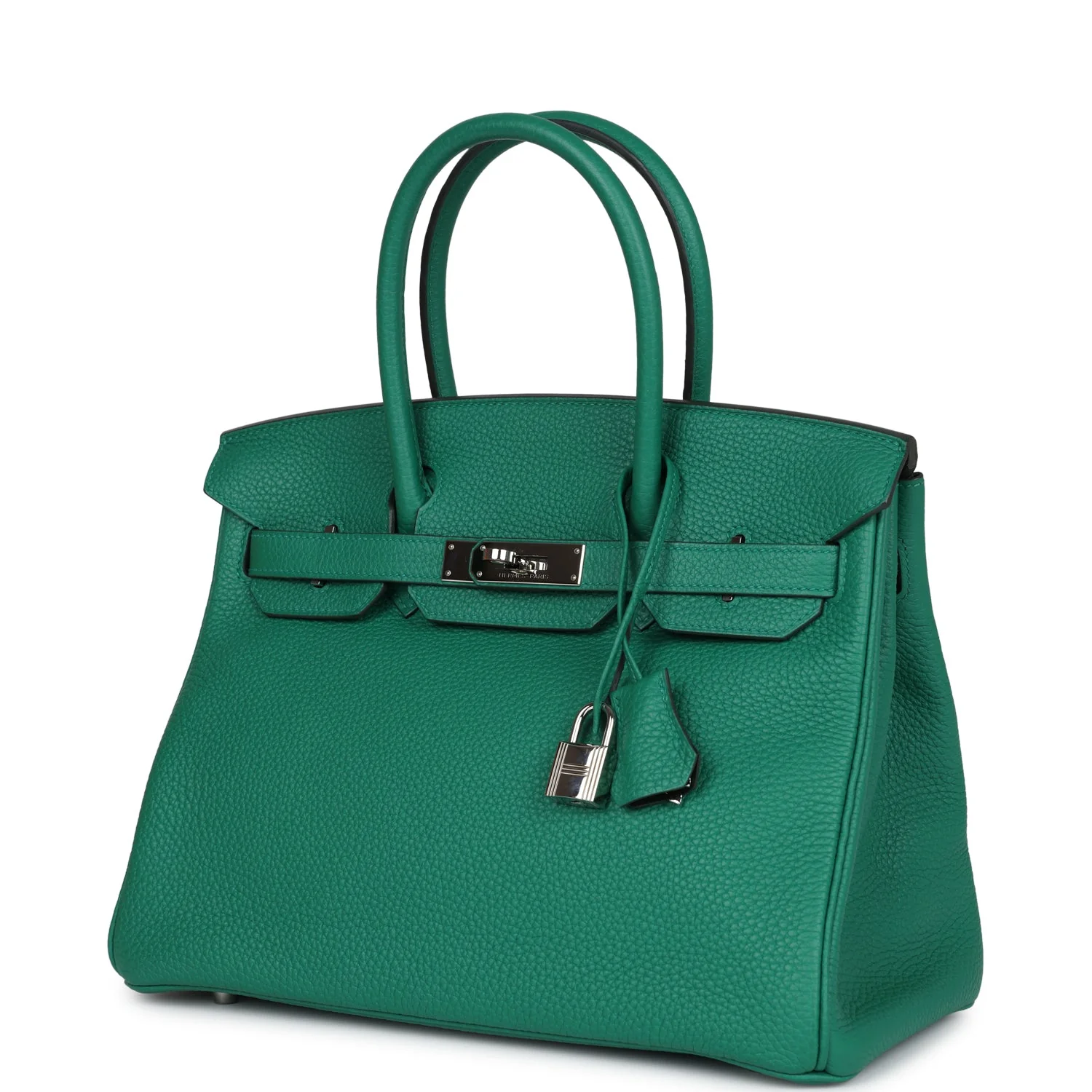 Replicate Hermes Birkin 30 Vert Vertigo Verso Clemence Palladium Hardware(1:1 replica)