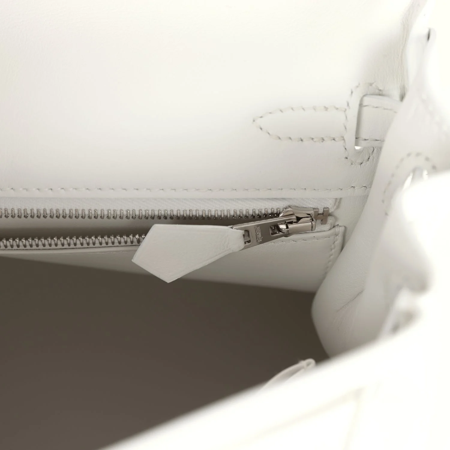 Replicate Hermes Kelly Retourne 25 New White Swift Palladium Hardware(1:1 replica)