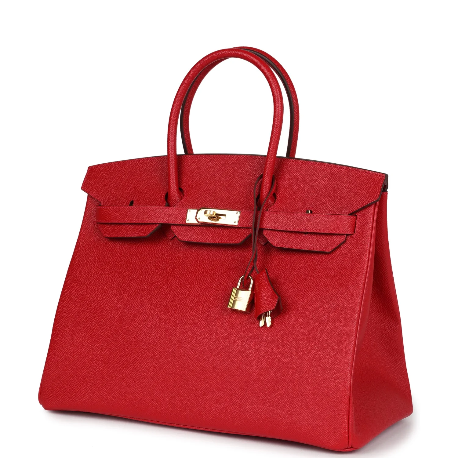Replicate Hermes Birkin 35 Rouge Casaque Epsom Gold Hardware(1:1 replica)