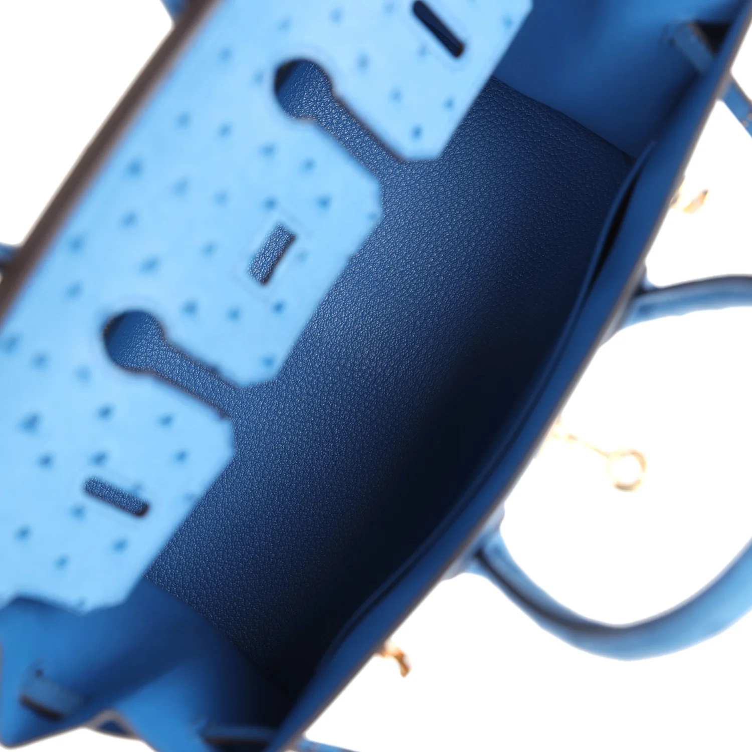 Replicate Hermes Birkin Sellier 25 Mykonos Ostrich Gold Hardware(1:1 replica)